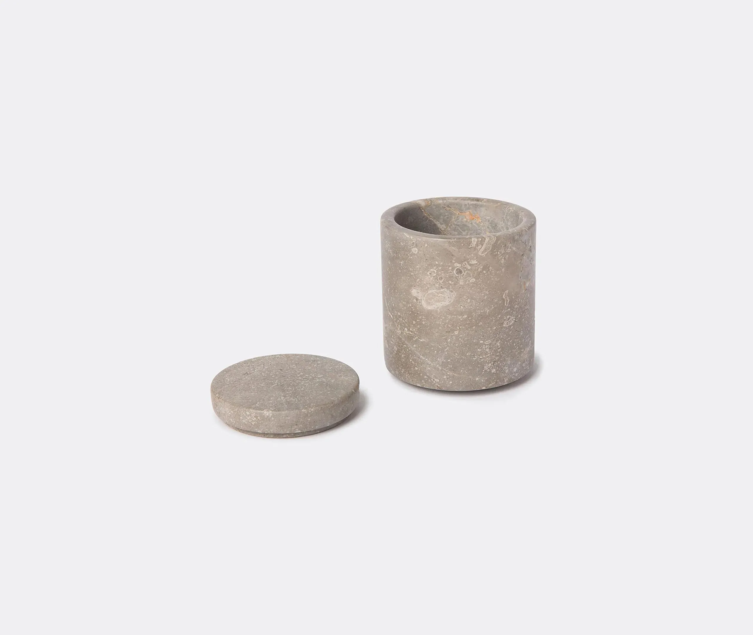 Medium Container with Lid - Grey, Marble