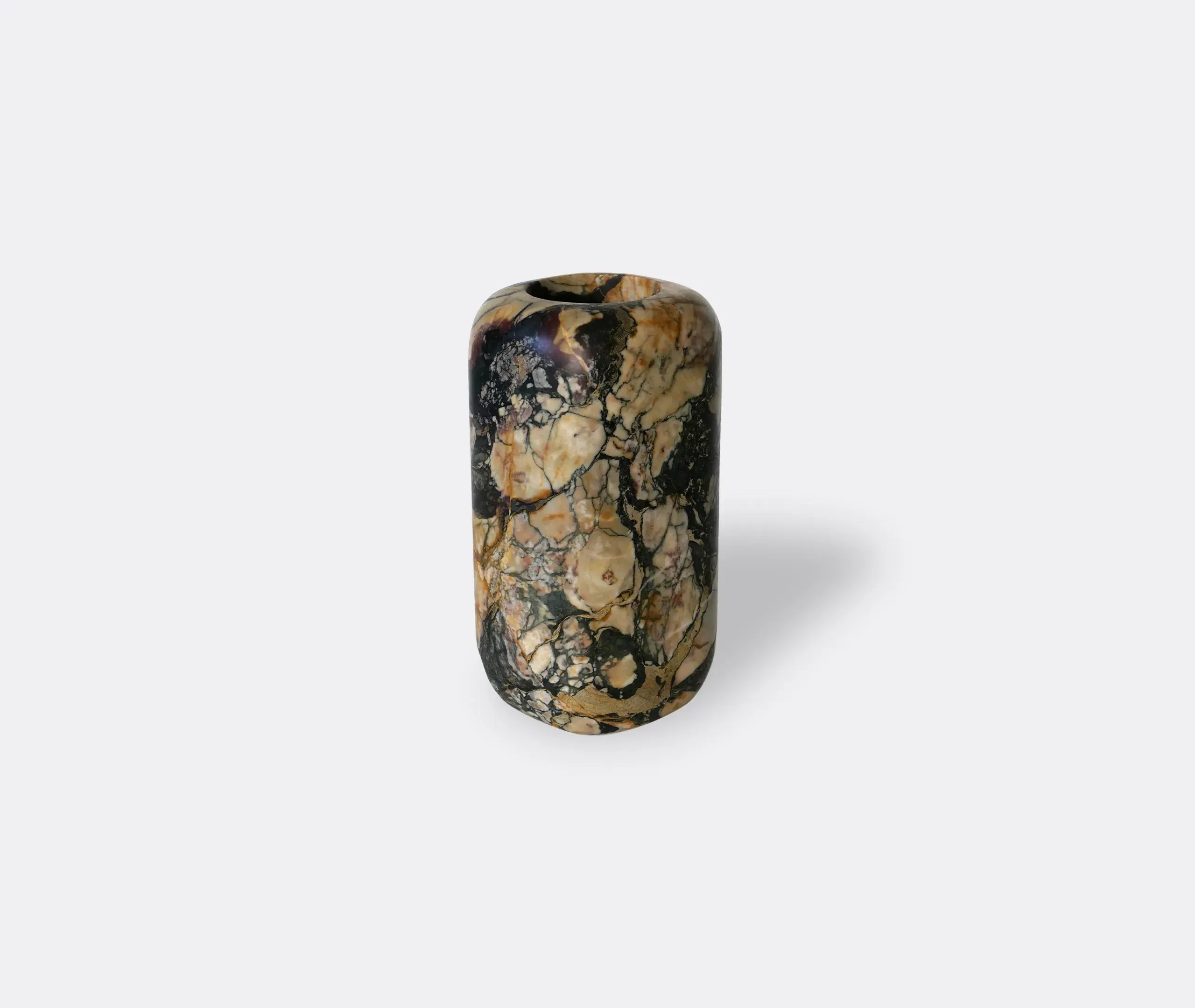 Medium Cylindrical Vase - Multicolor, Marble