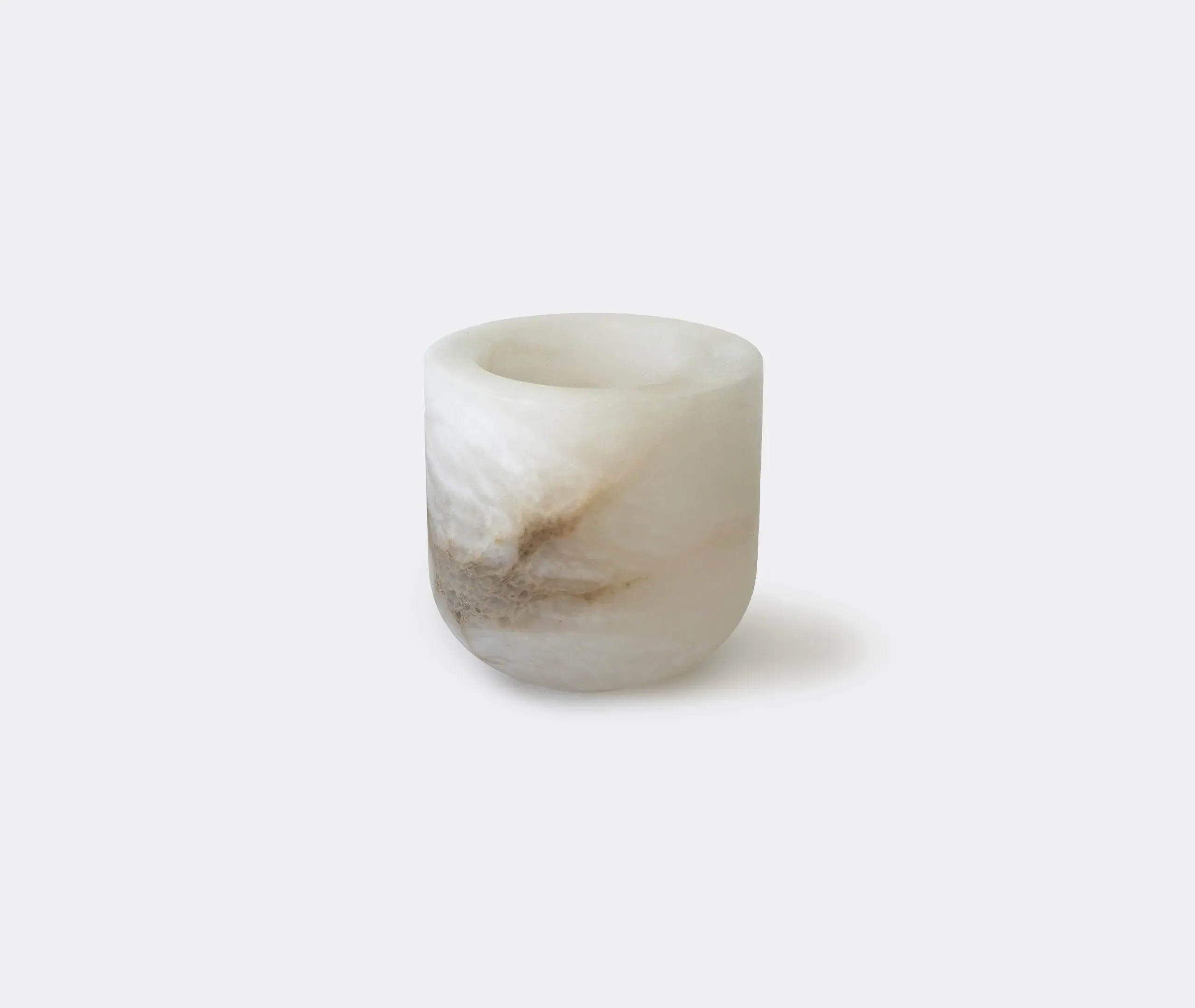 Medium Windlight Holder - White, Alabaster