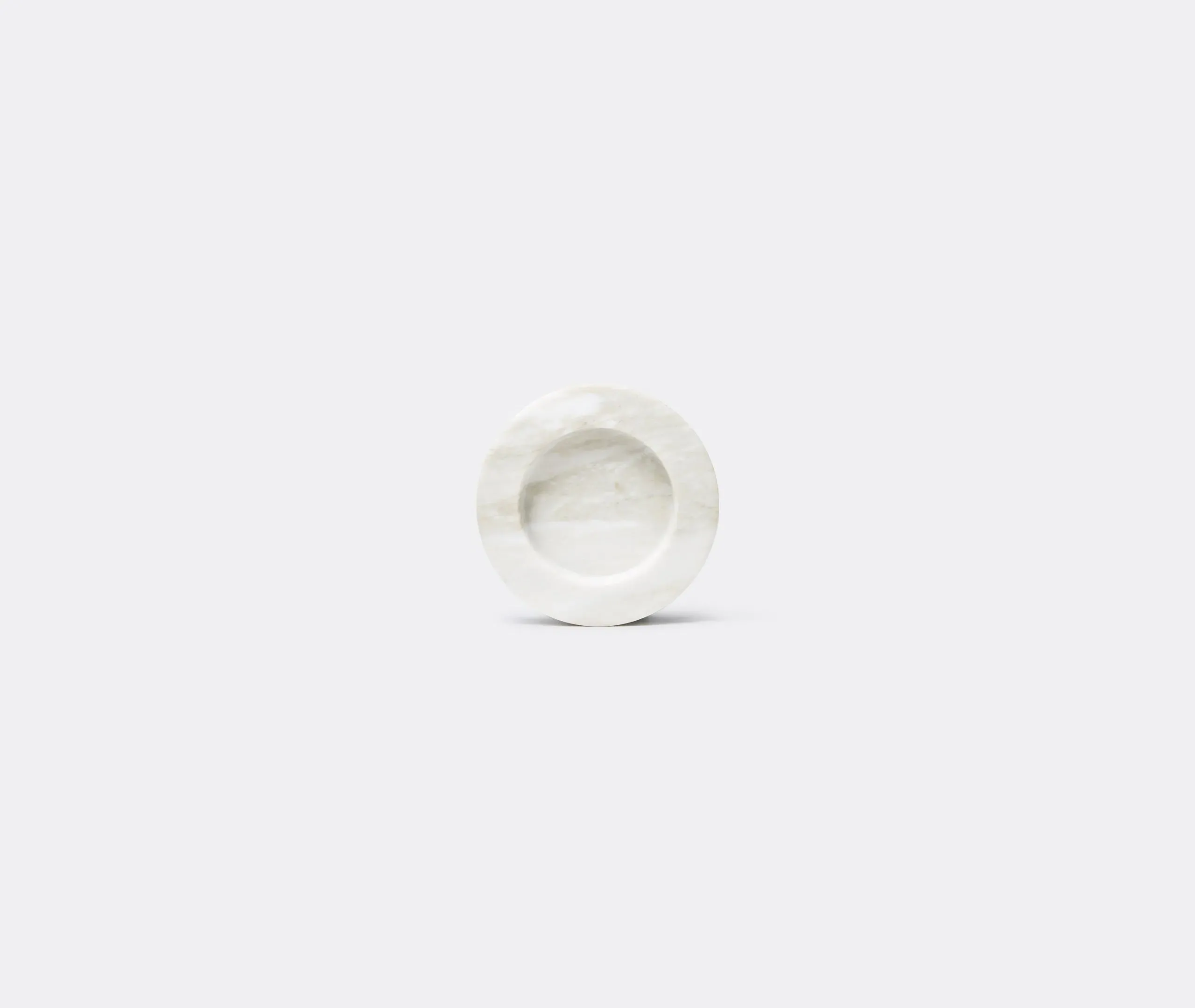 Round Serving Bowl - White, Marble