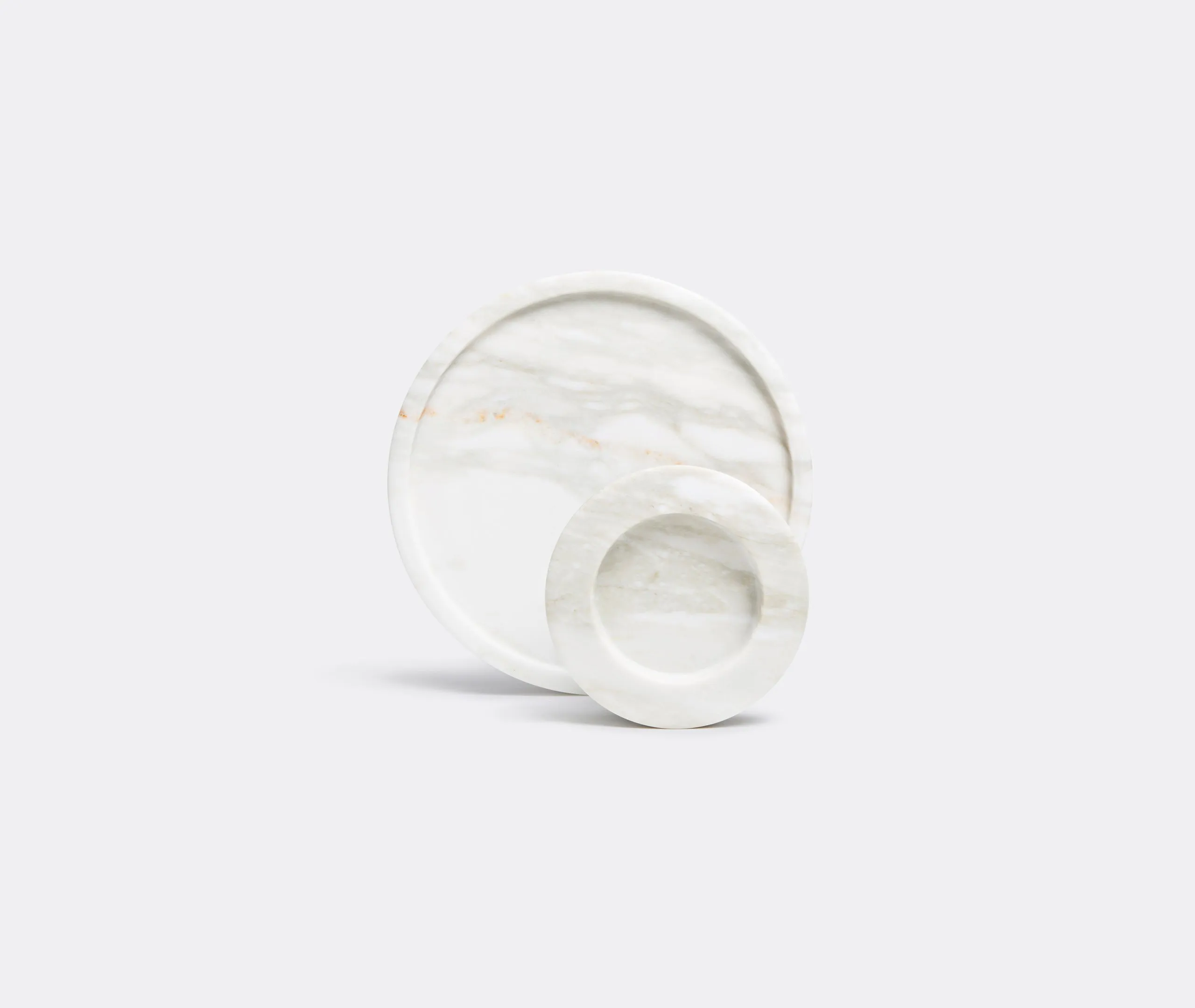Round Serving Bowl - White, Marble