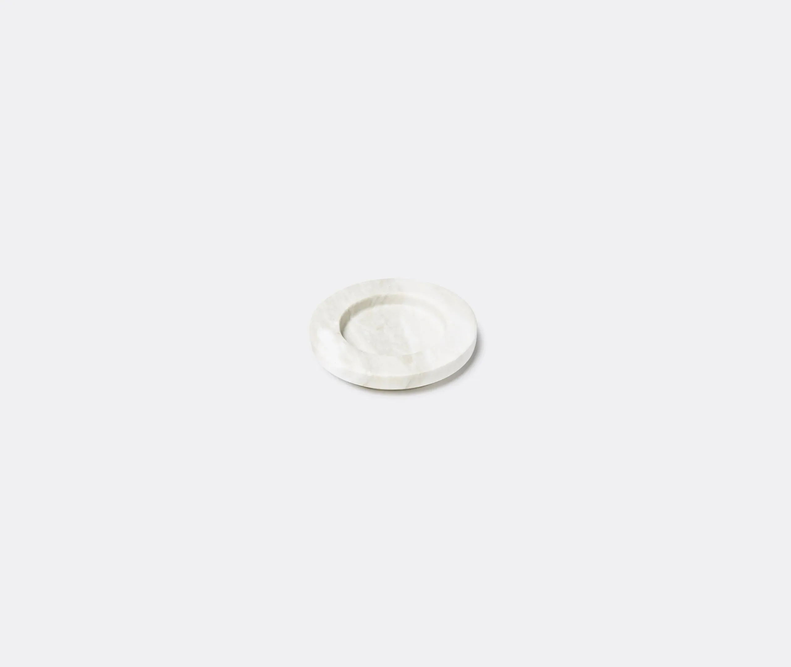 Round Serving Bowl - White, Marble image