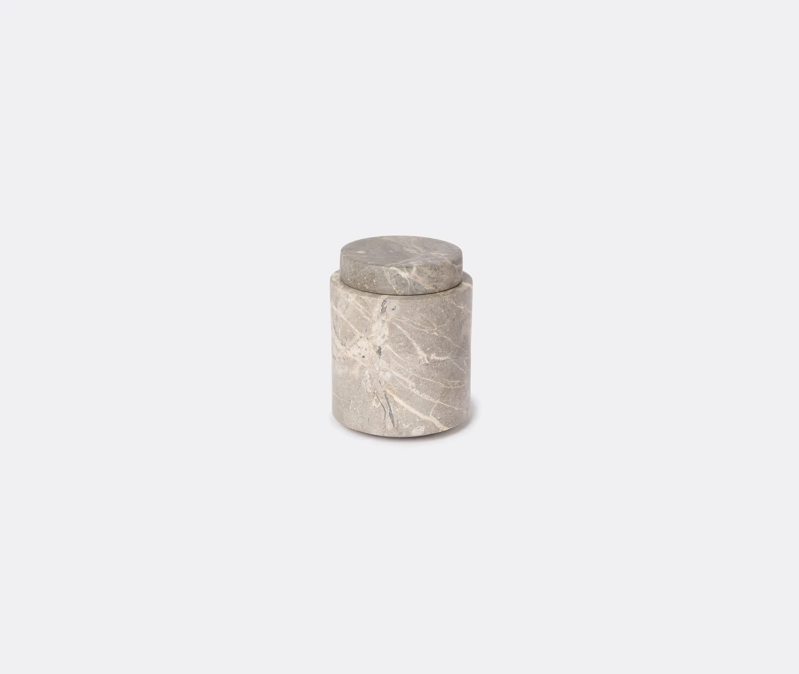 Small Container with Lid - Grey, Marble image