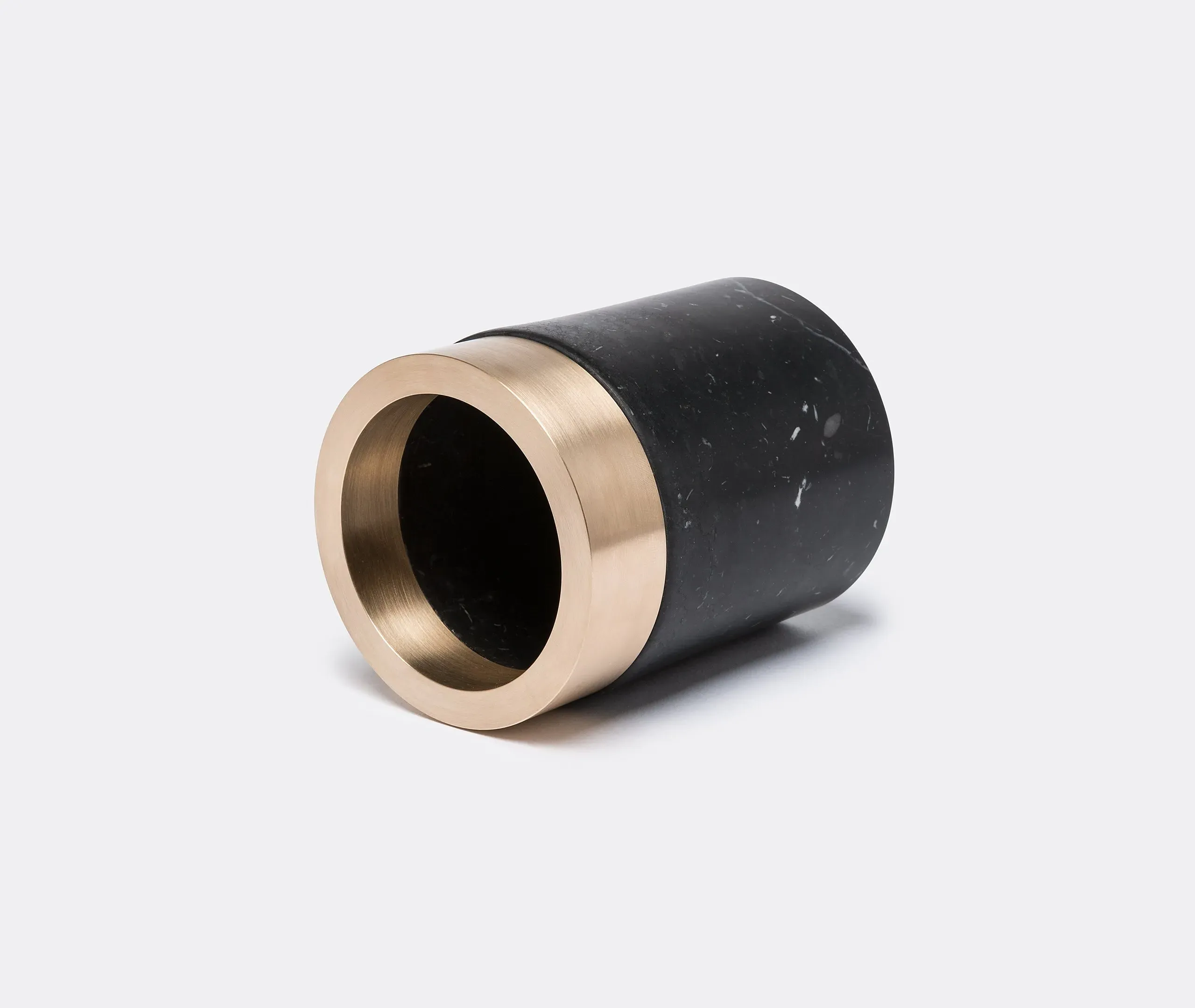 Small Coppa Container - Black, Marble