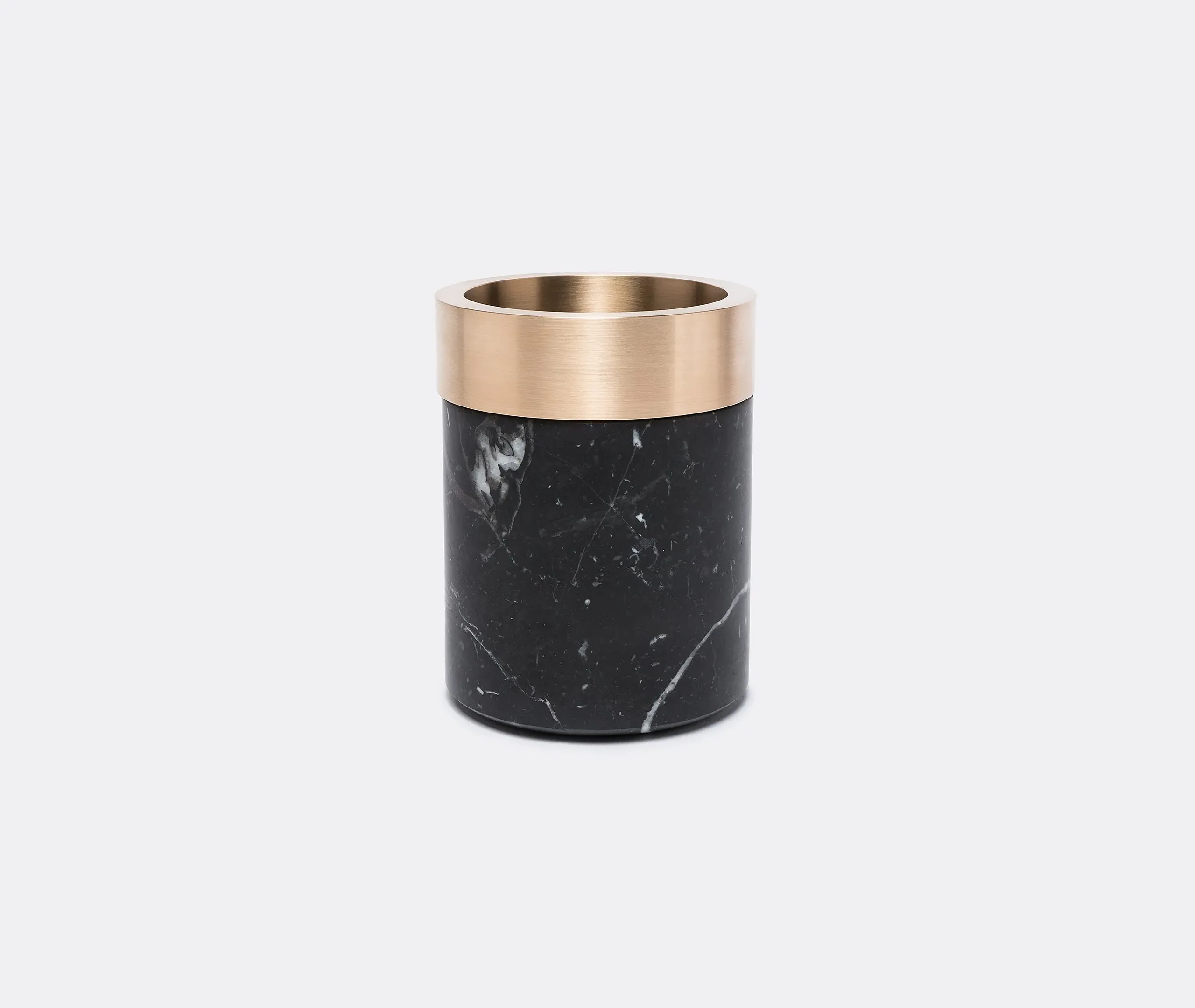 Small Coppa Container - Black, Marble