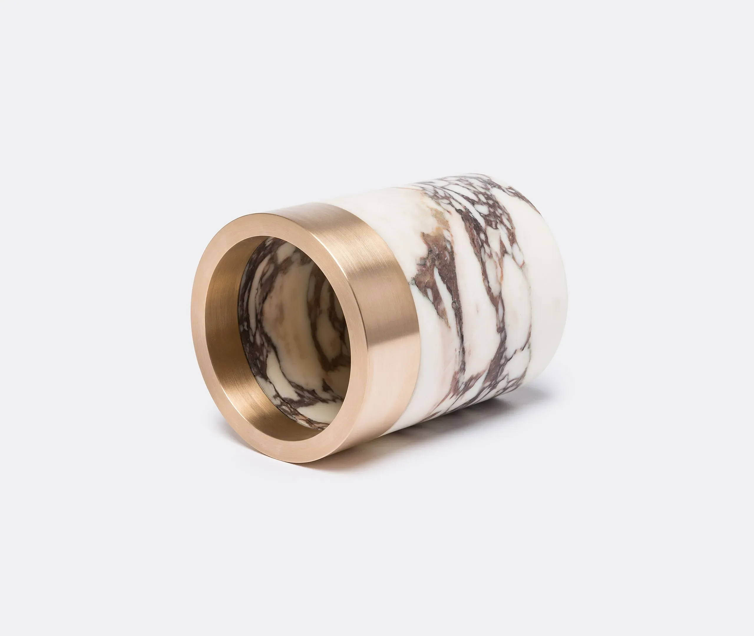 Small Coppa Container - Cream, Marble