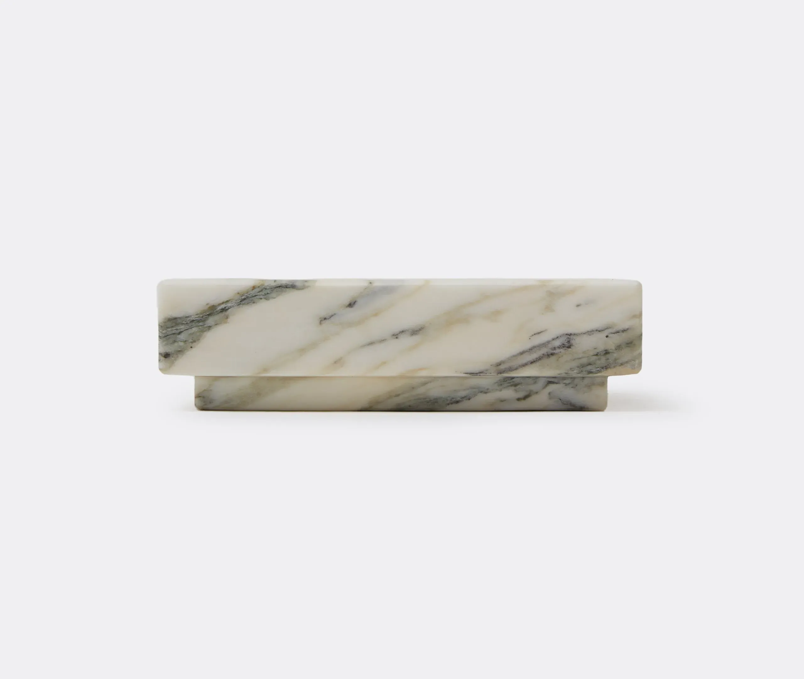 Small Square Tray - White, Laguna Marble