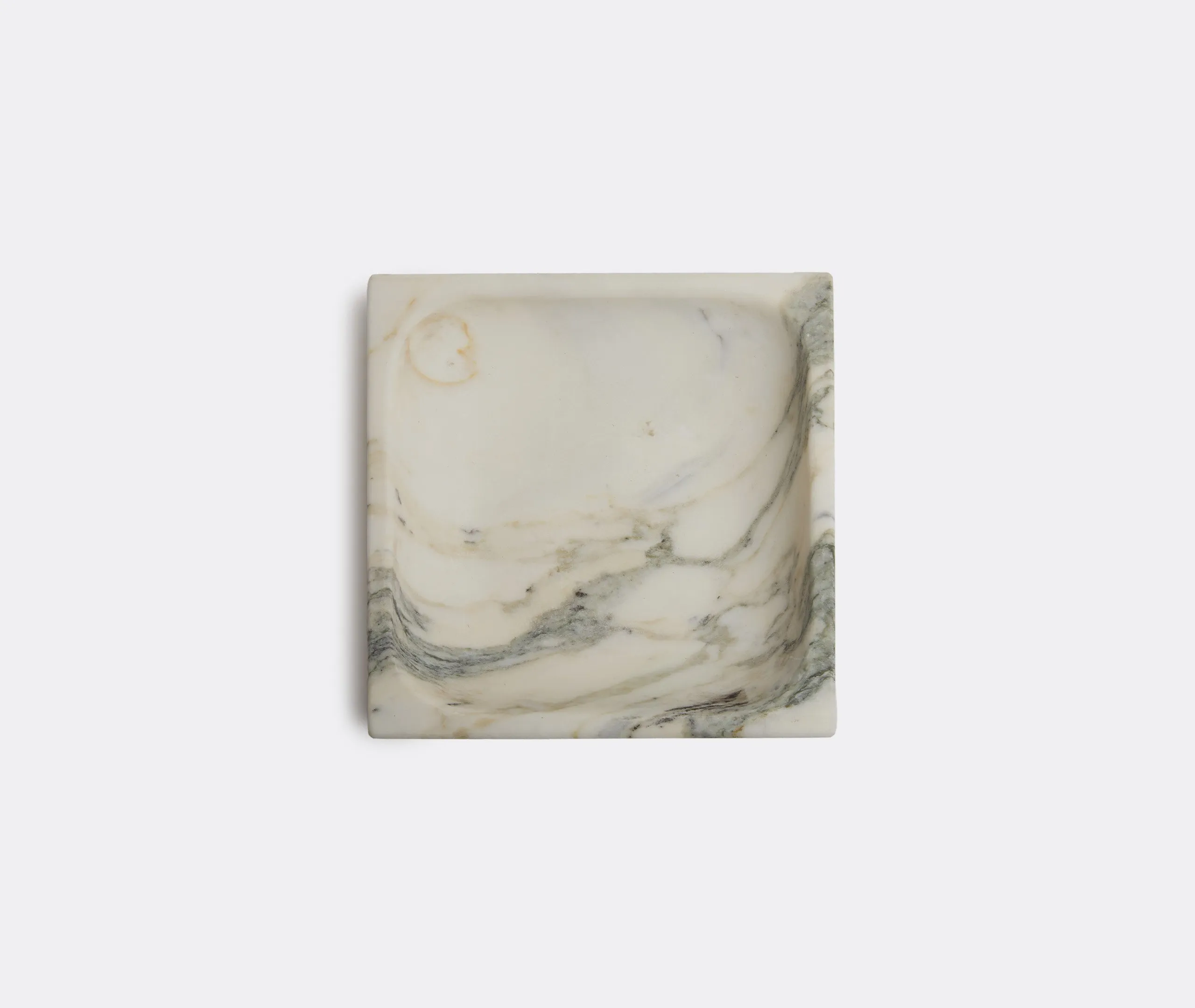 Small Square Tray - White, Laguna Marble