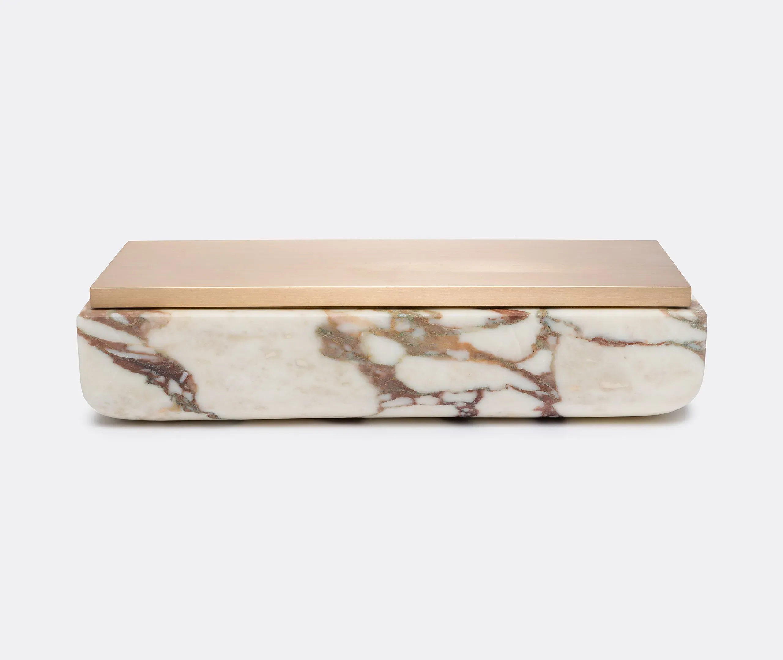Square Decorative Box - Cream, Marble