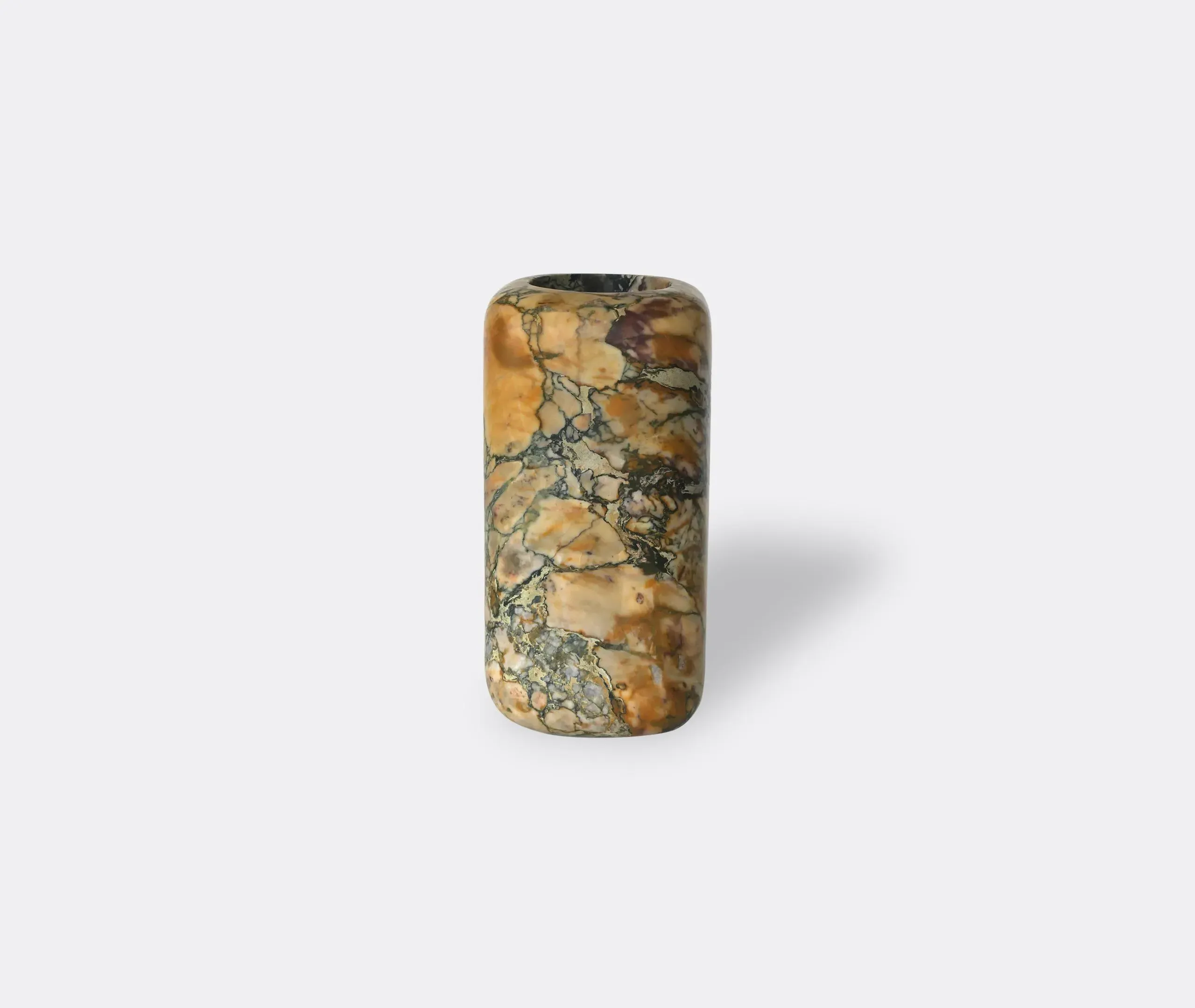 Tondo Cylindrical Vase - Multicolor, Marble