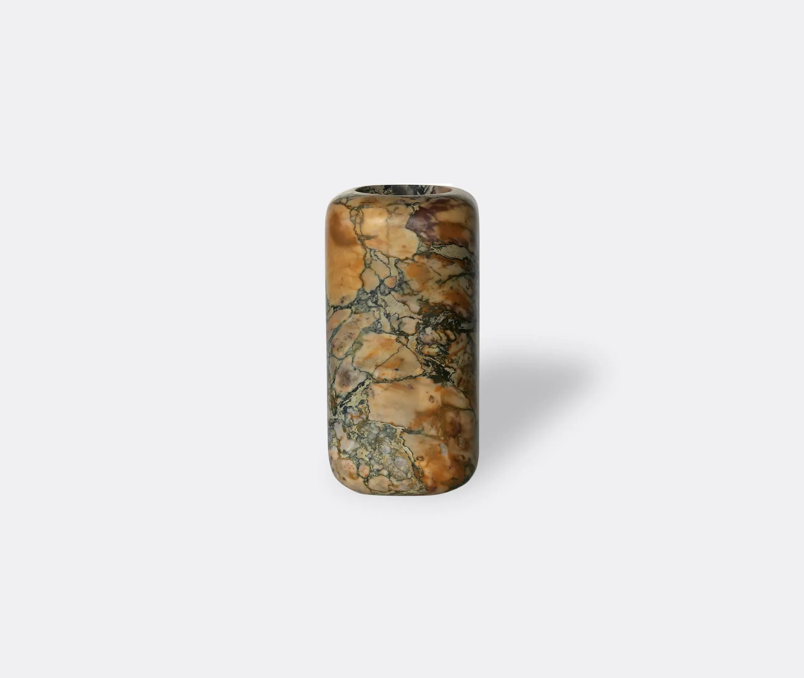 Tondo Cylindrical Vase - Multicolor, Marble