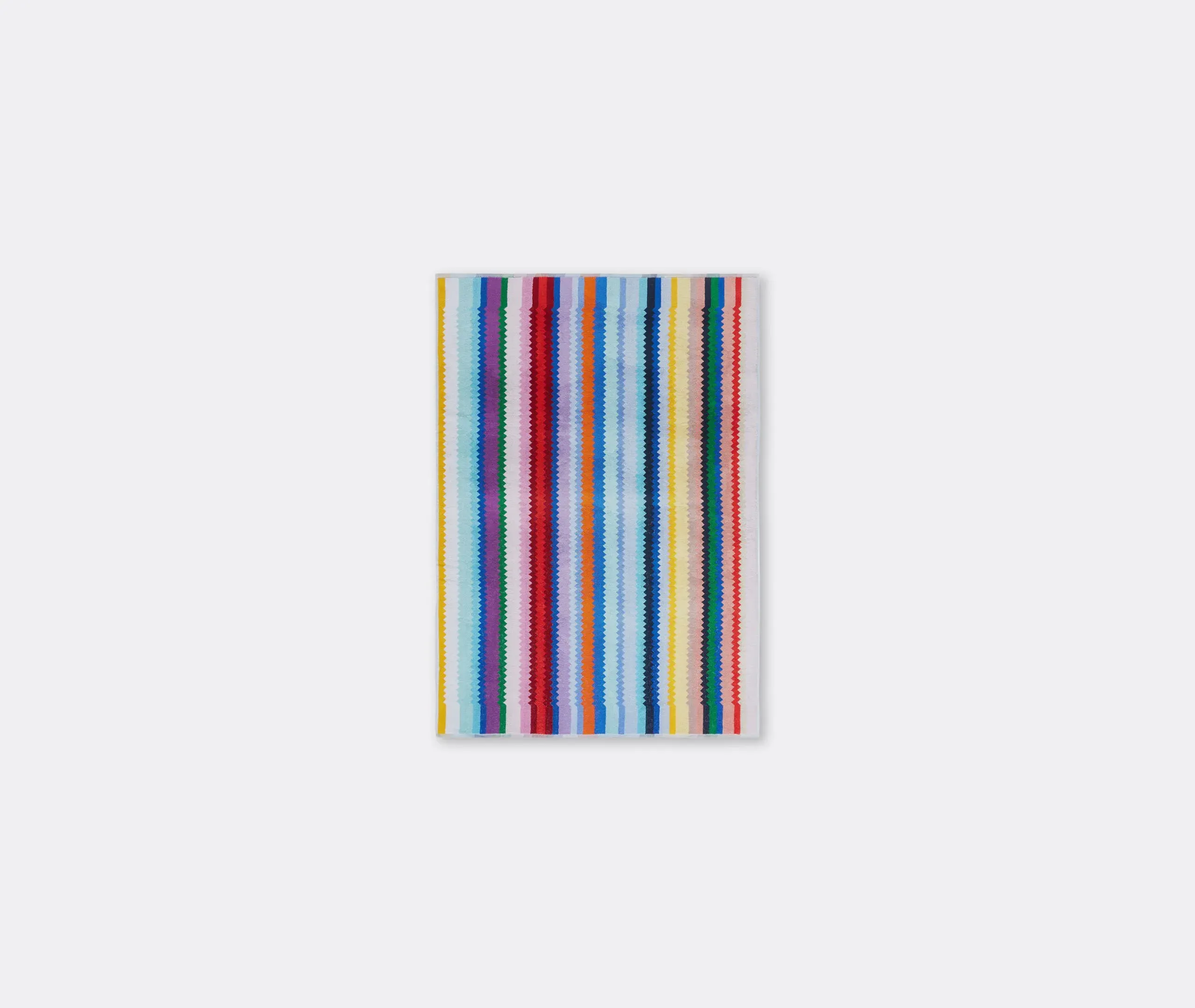 Bath Sheet with Zigzag Pattern - Multicolor, Cotton image