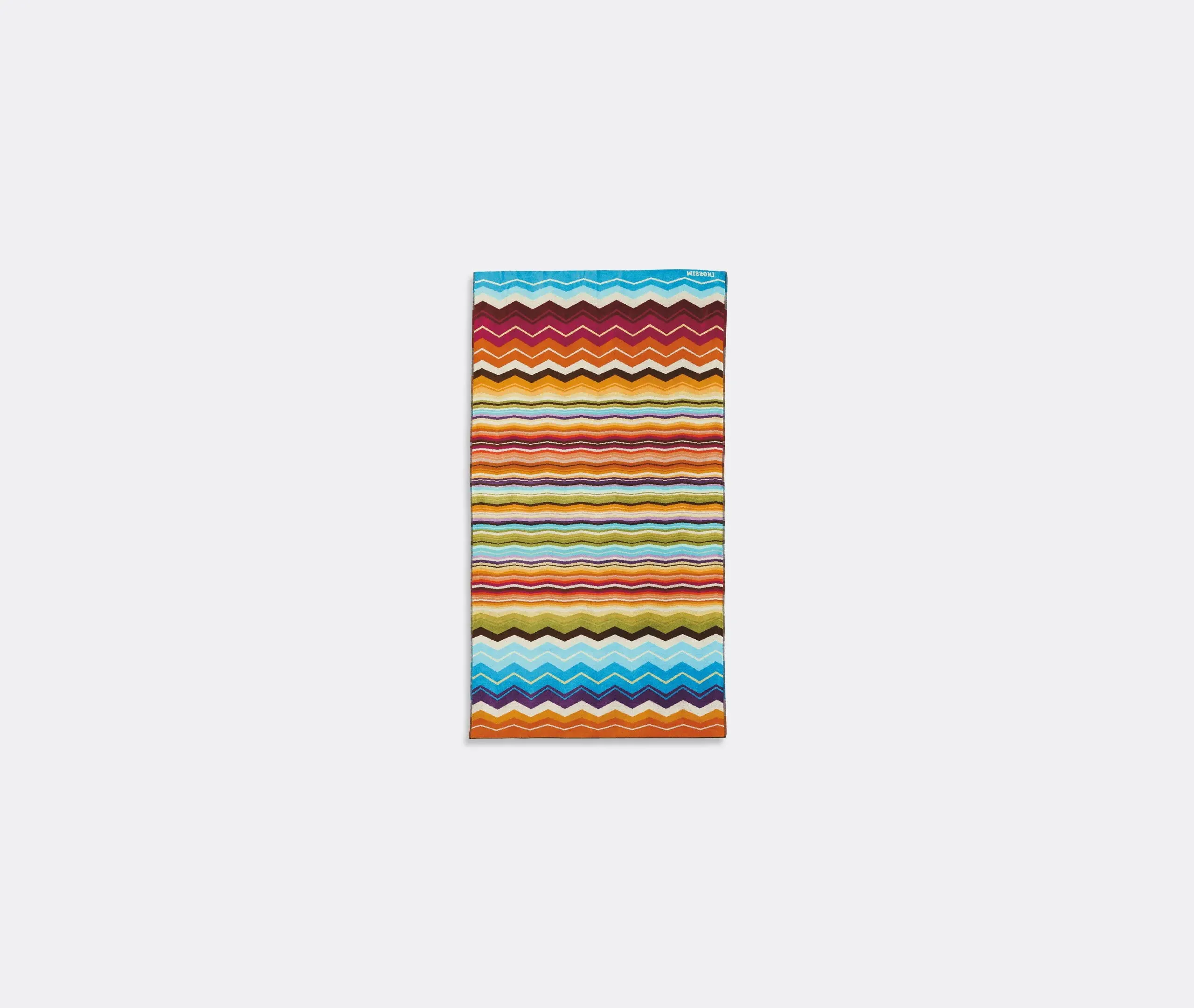 Beach Towel with Zigzag Pattern - Orange, Terry