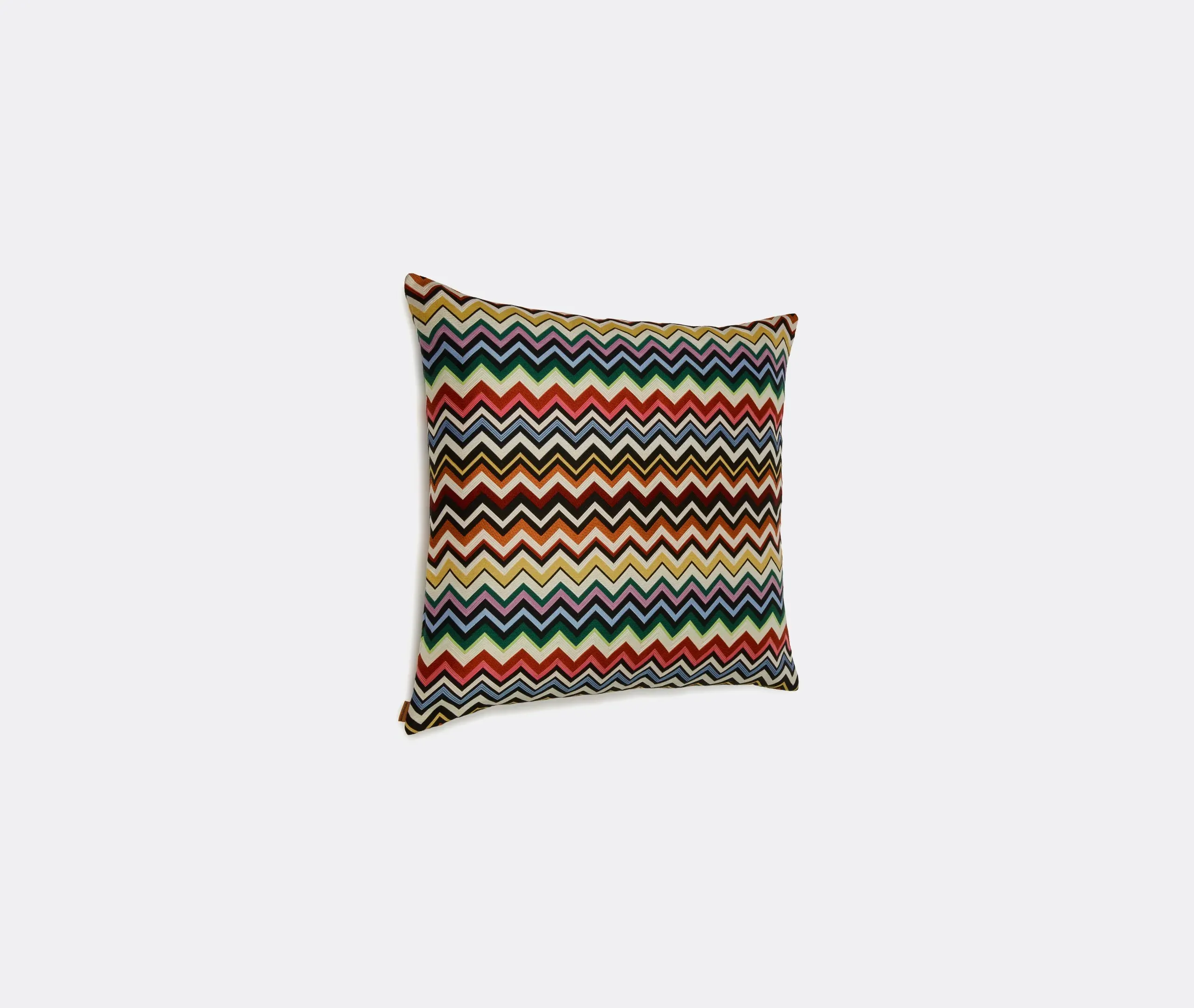 Belfast Cushion with Zigzag Print - Multicolour