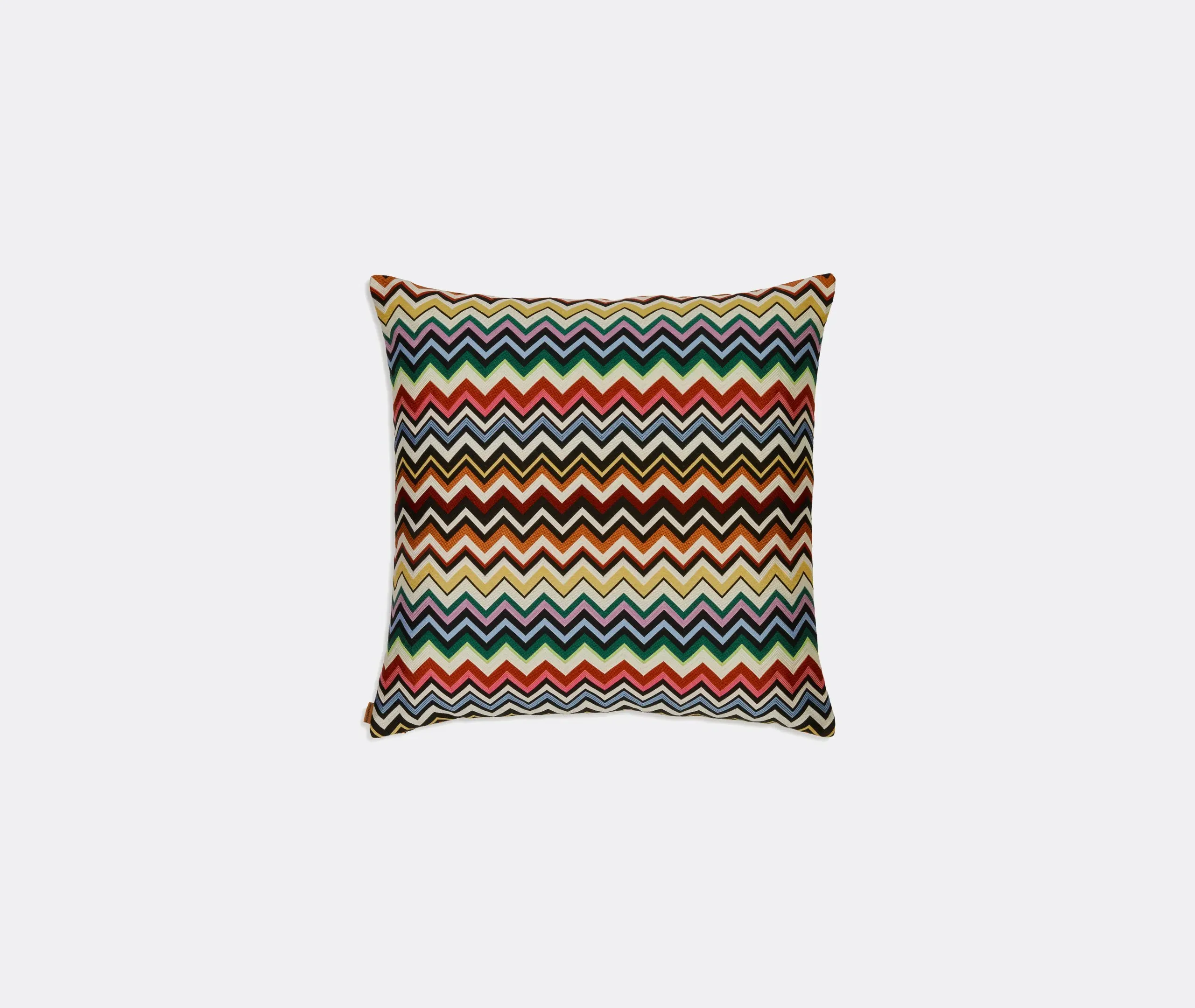 Belfast Cushion with Zigzag Print - Multicolour image