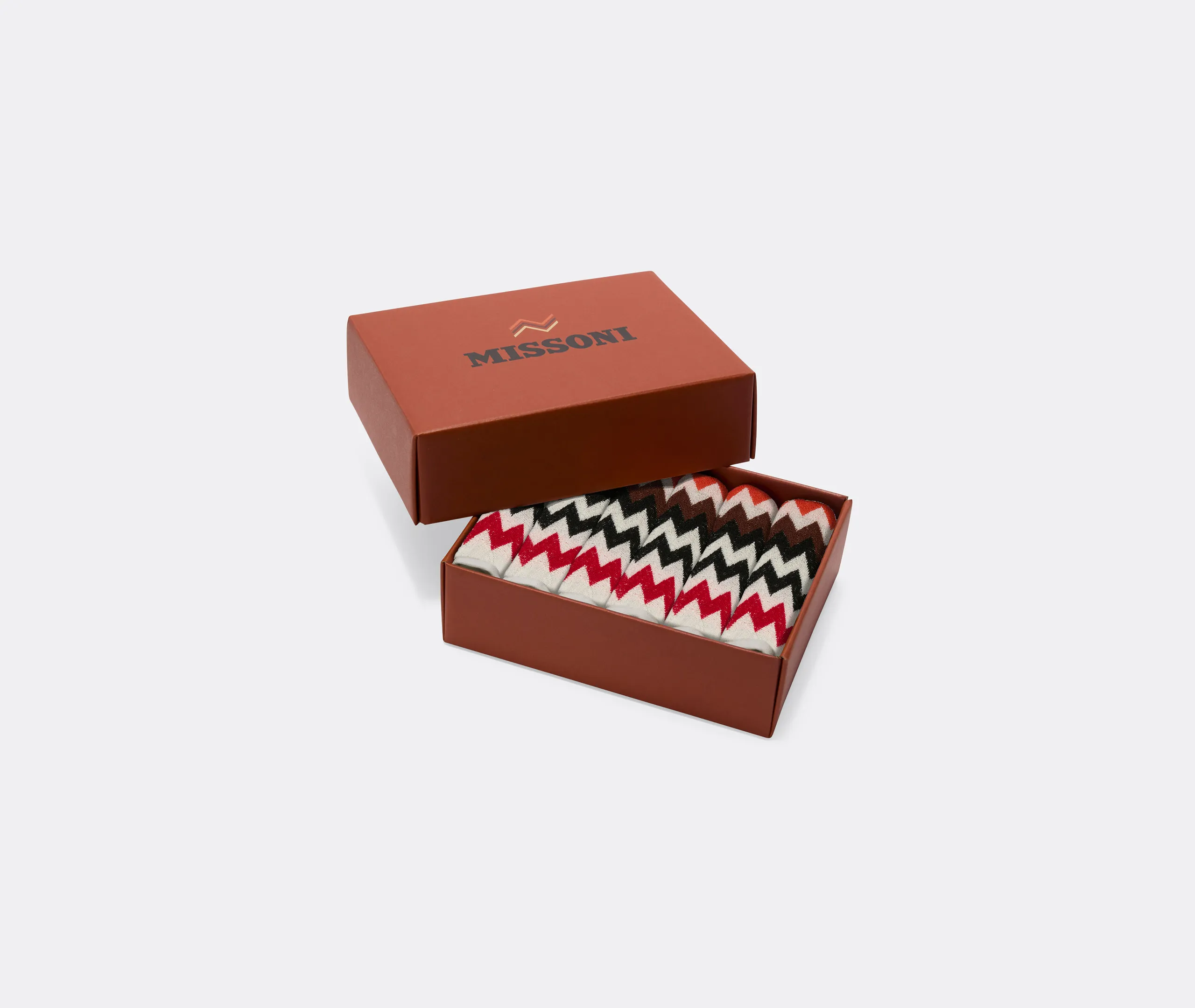 Best Face Towel Set of Six - Red Multicolor, Cotton