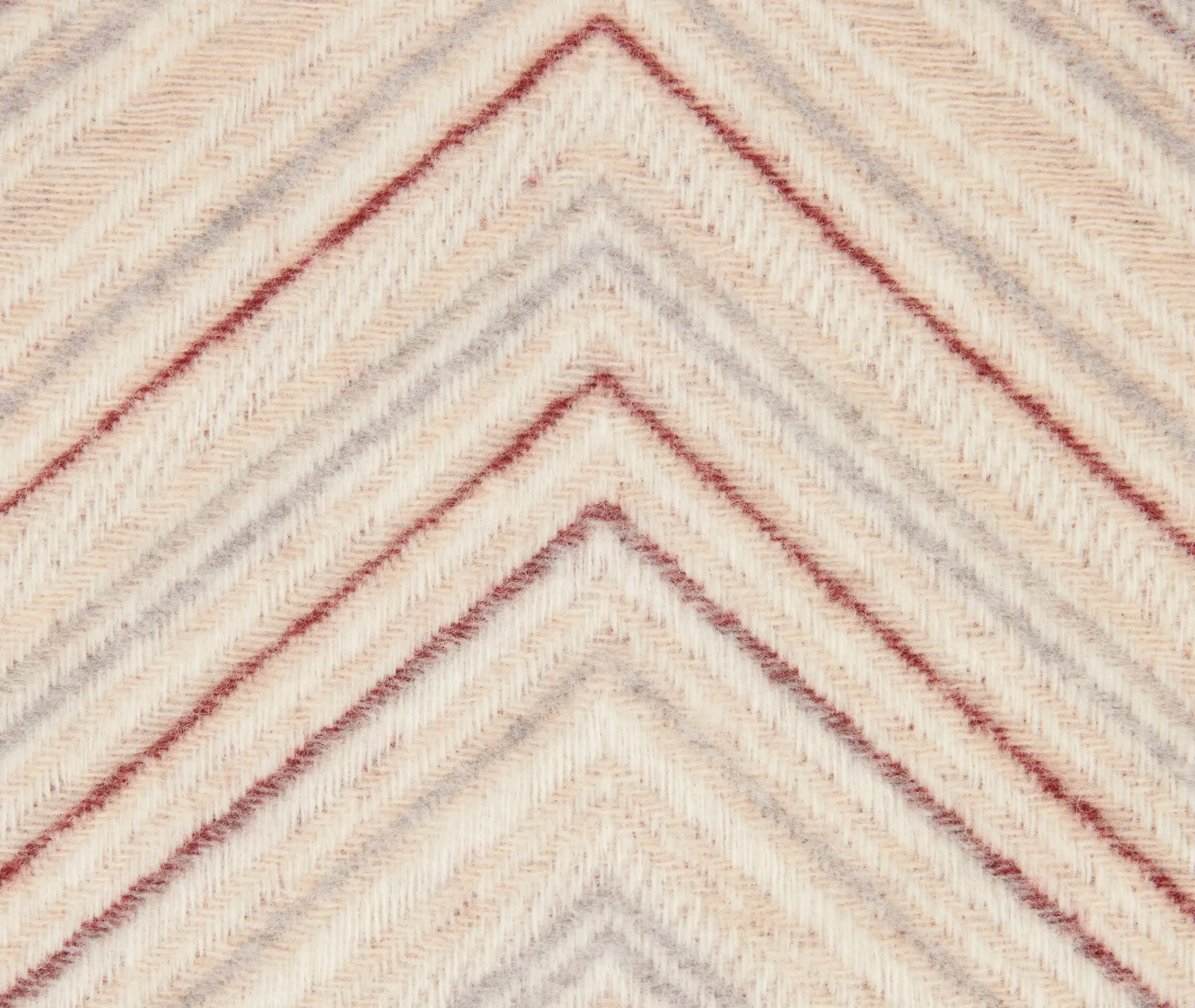 Catullo Chevron Throw - Beige Multicolour, Wool Cashmere alternate view