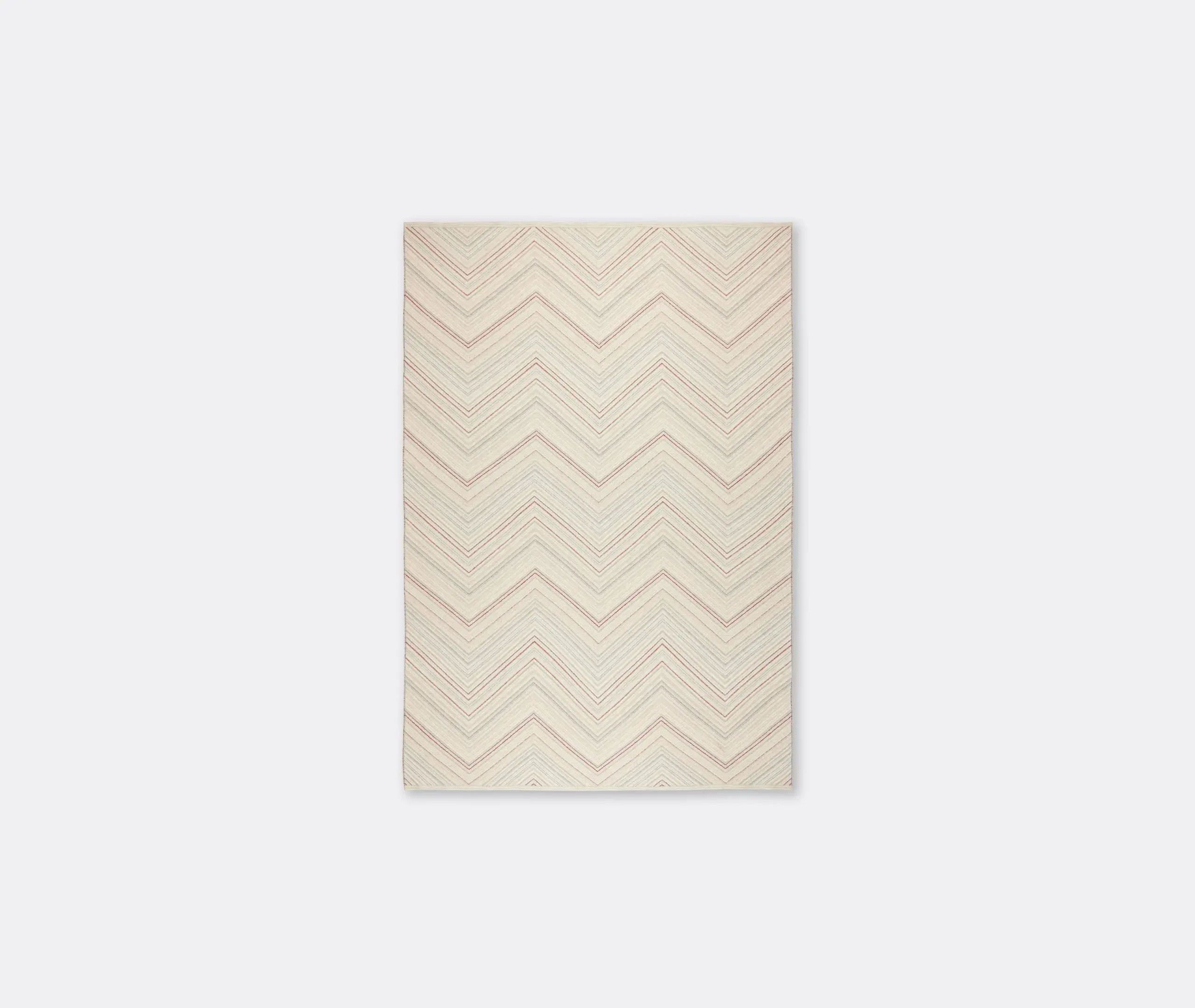 Catullo Chevron Throw - Beige Multicolour, Wool Cashmere product