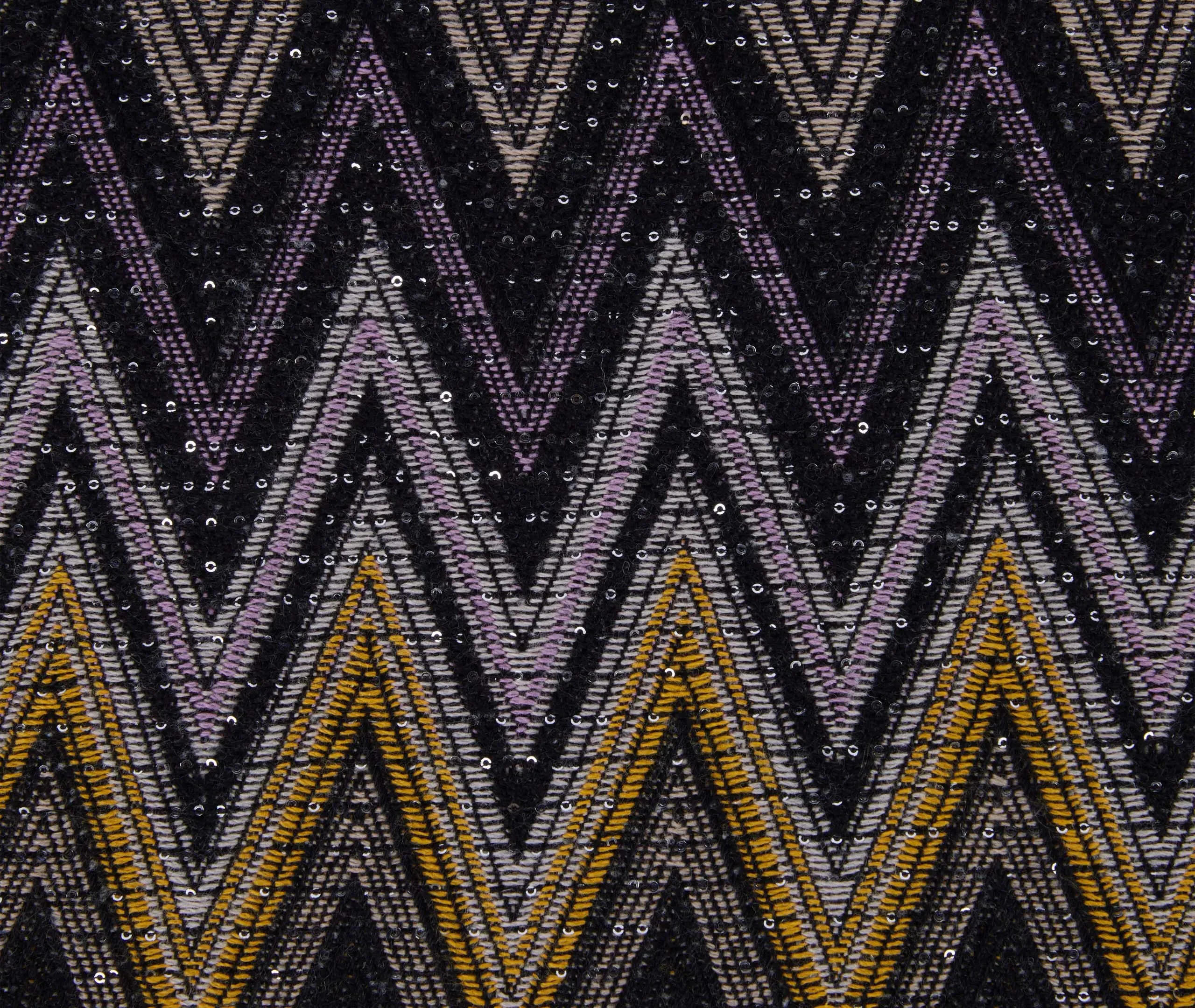 Chen Throw with Sequin Detail - Black, Wool