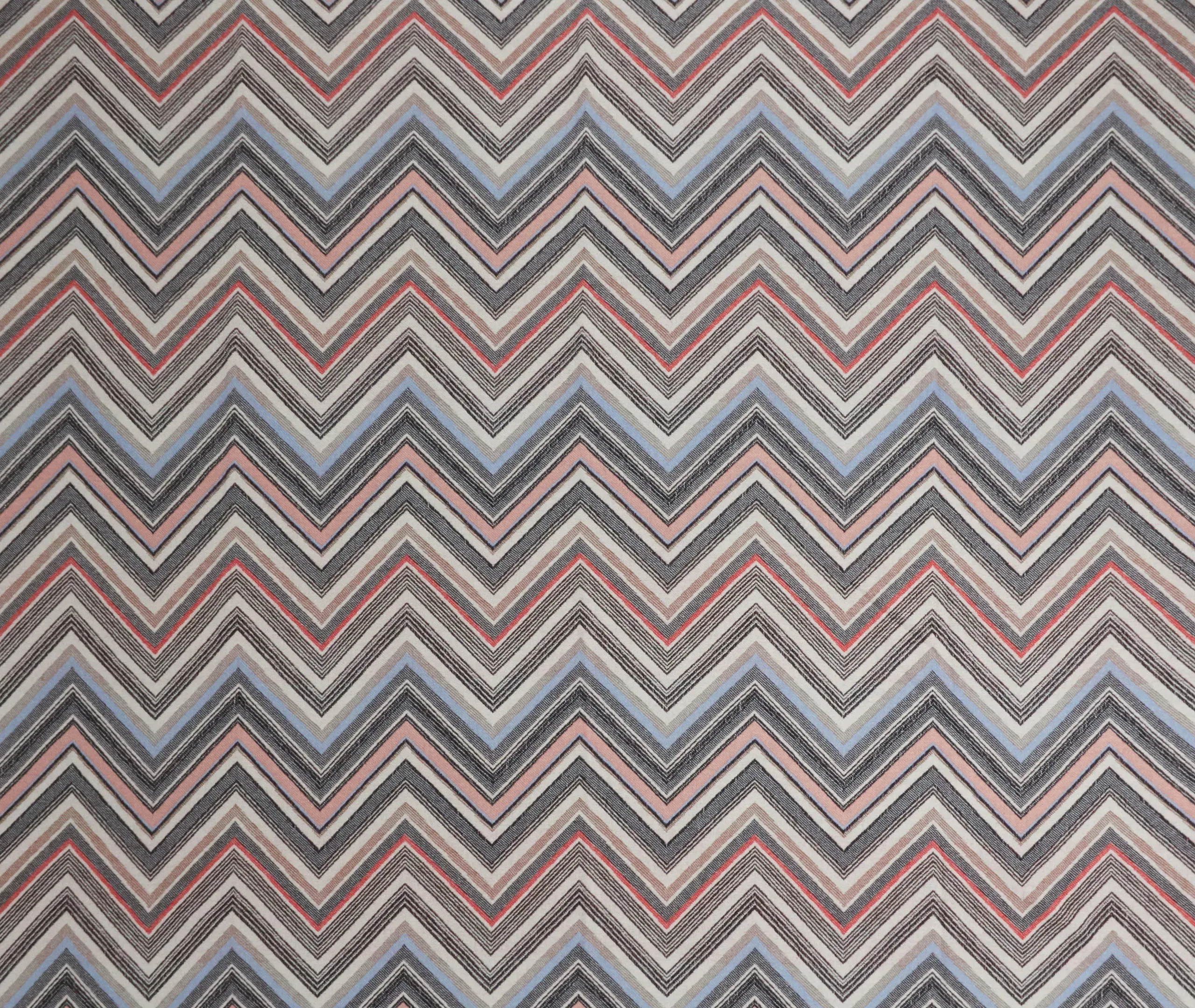 Chevron Blanket - Black Multicolor, Wool Blend