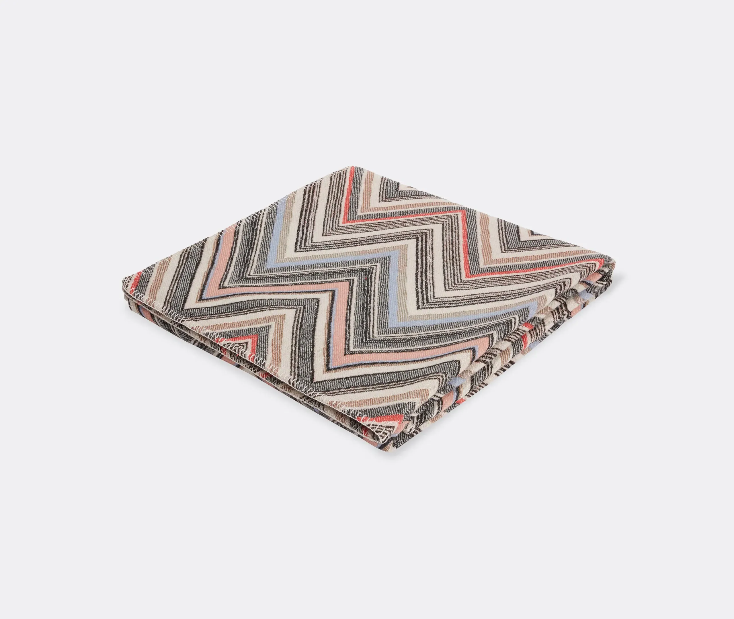 Chevron Blanket - Black Multicolor, Wool Blend image