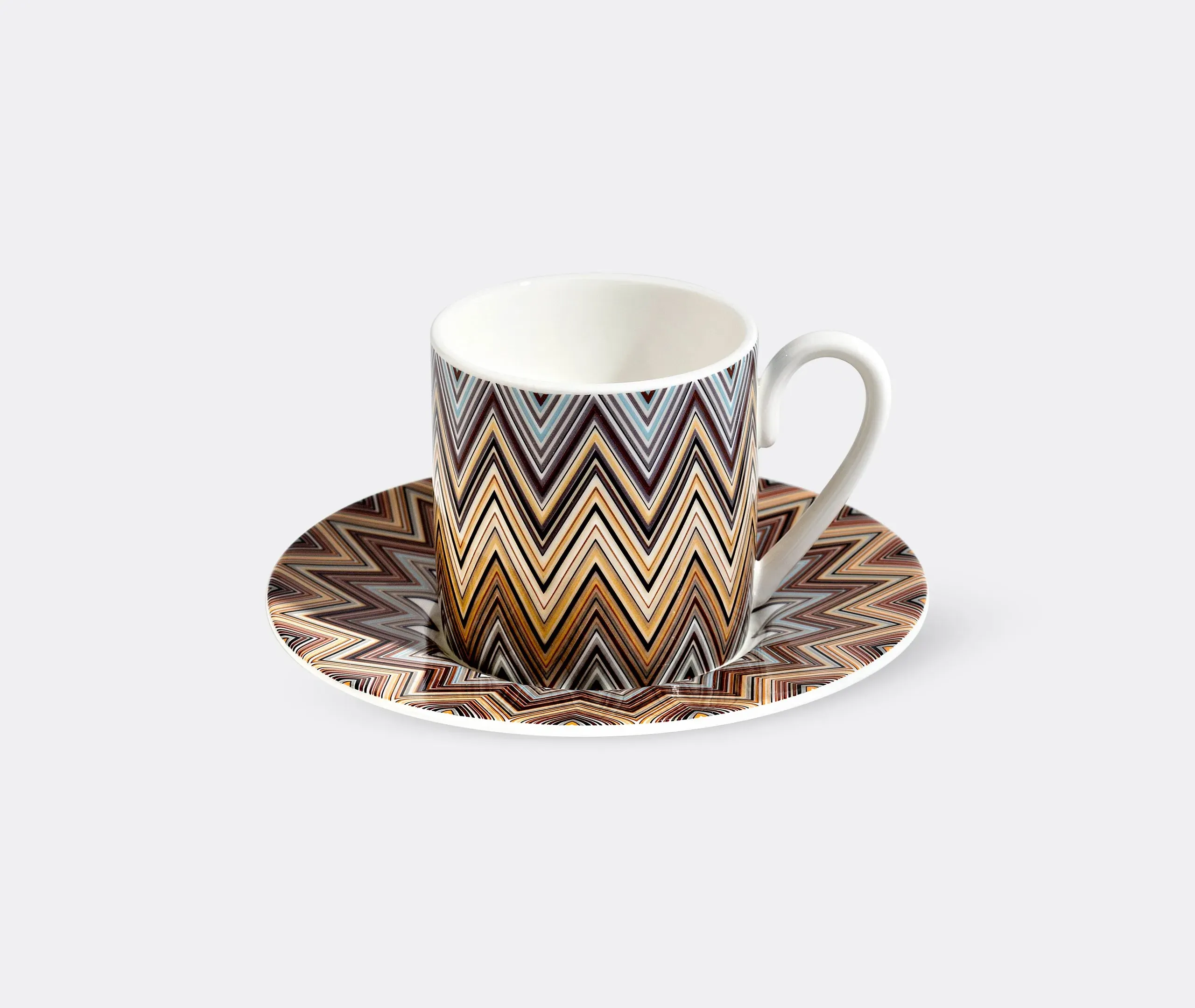 Coffee Cup & Saucer Set - Beige, Bone China