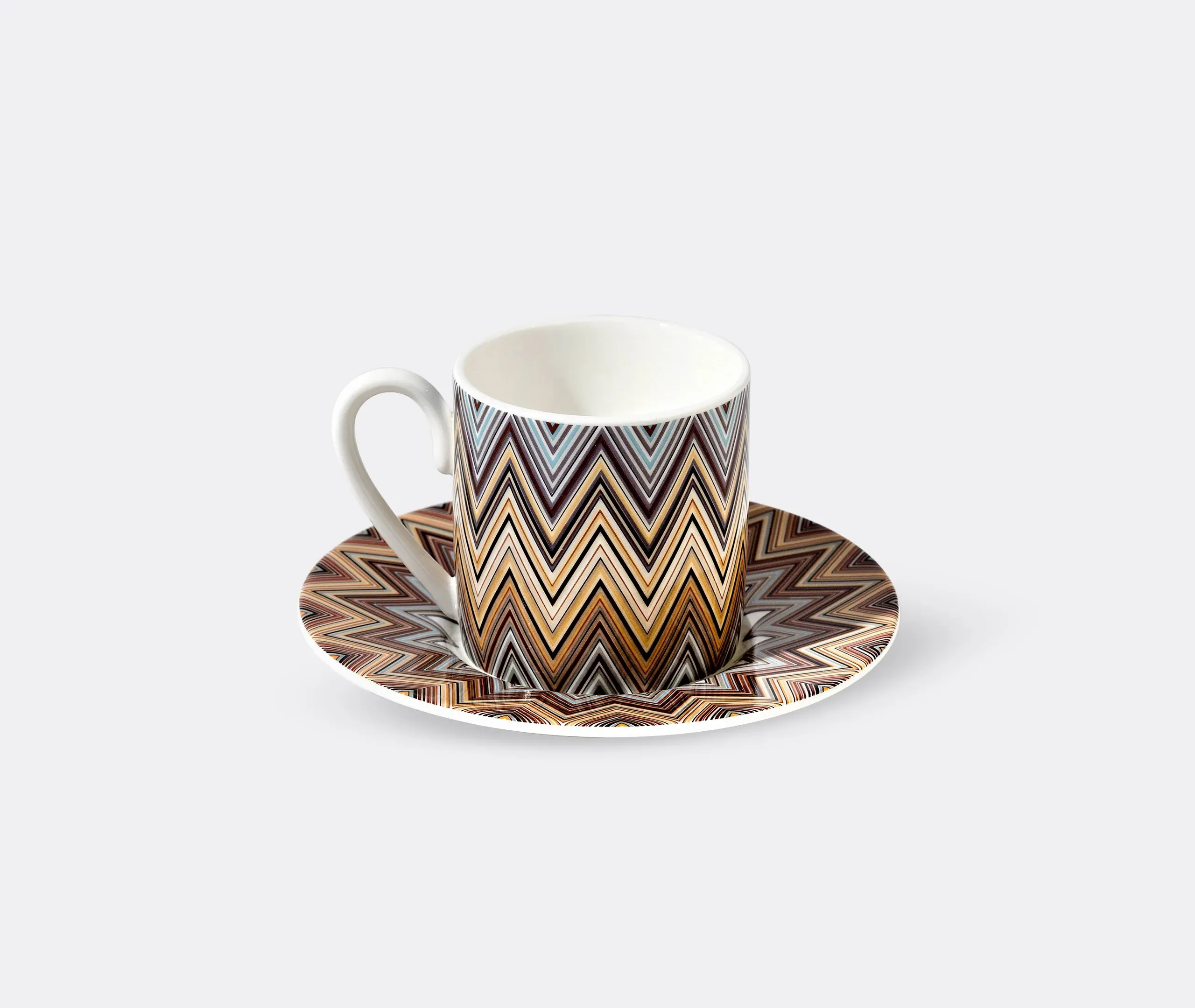 Coffee Cup & Saucer Set - Beige, Bone China image