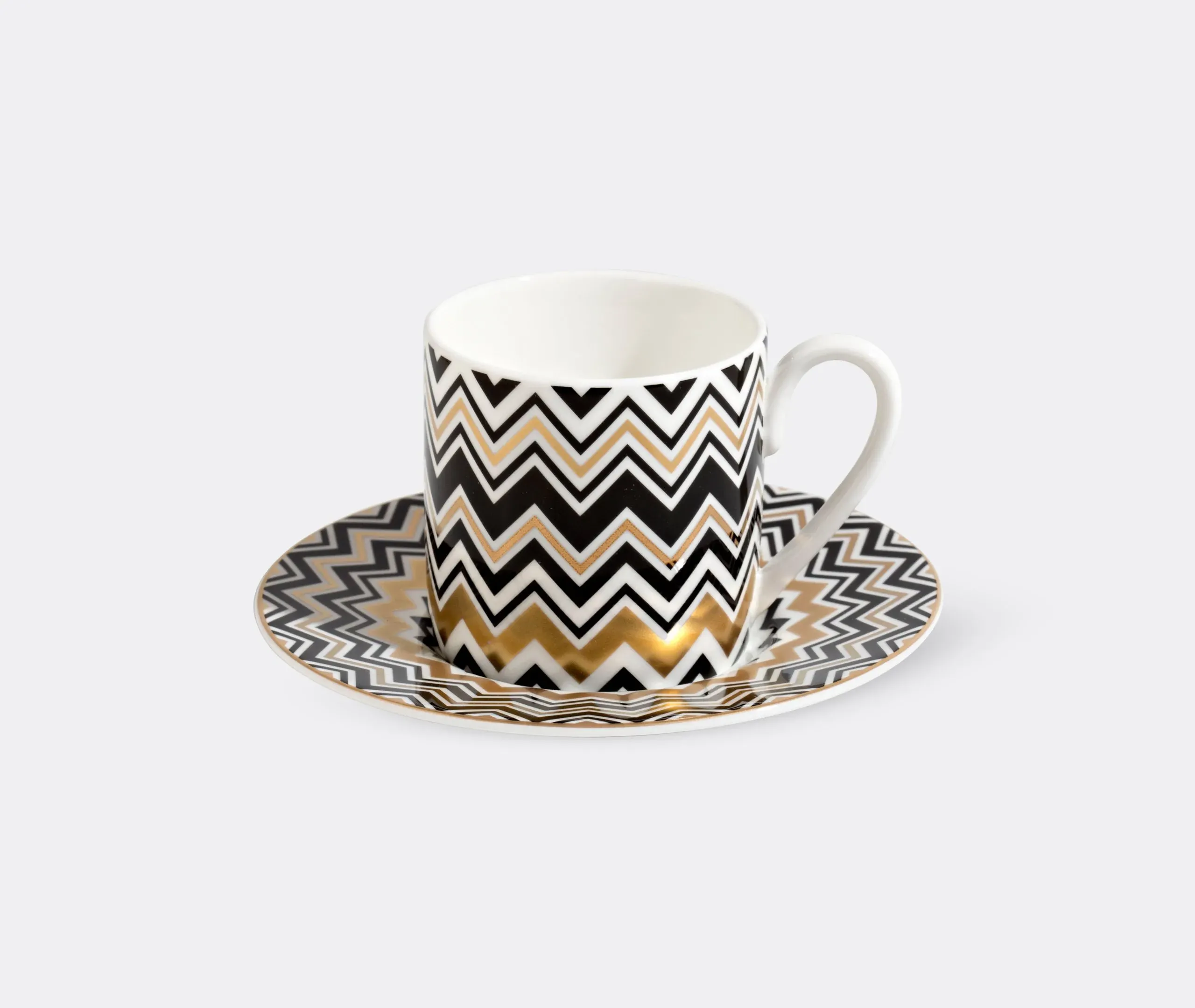 Coffee Cup & Saucer Set - Multicolour, Bone China