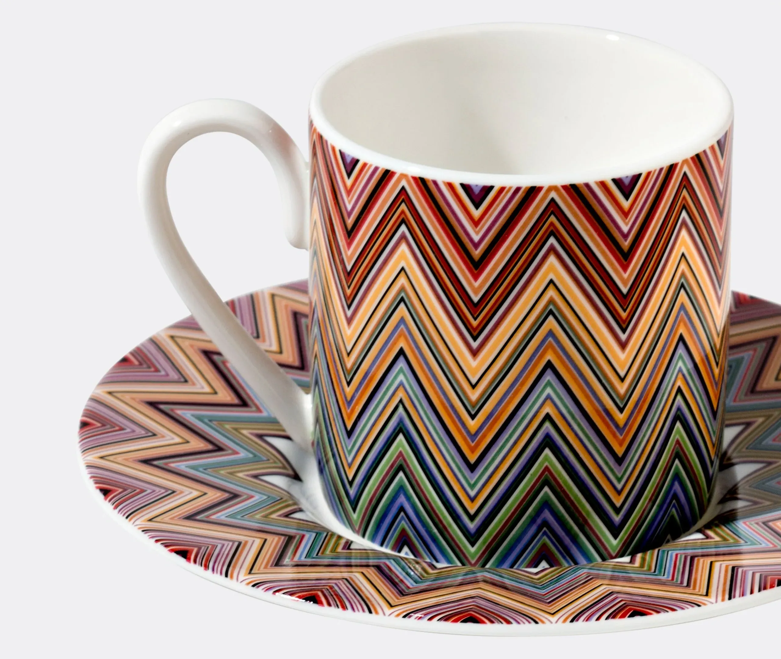 Coffee Cup & Saucer Set - Red, Bone China