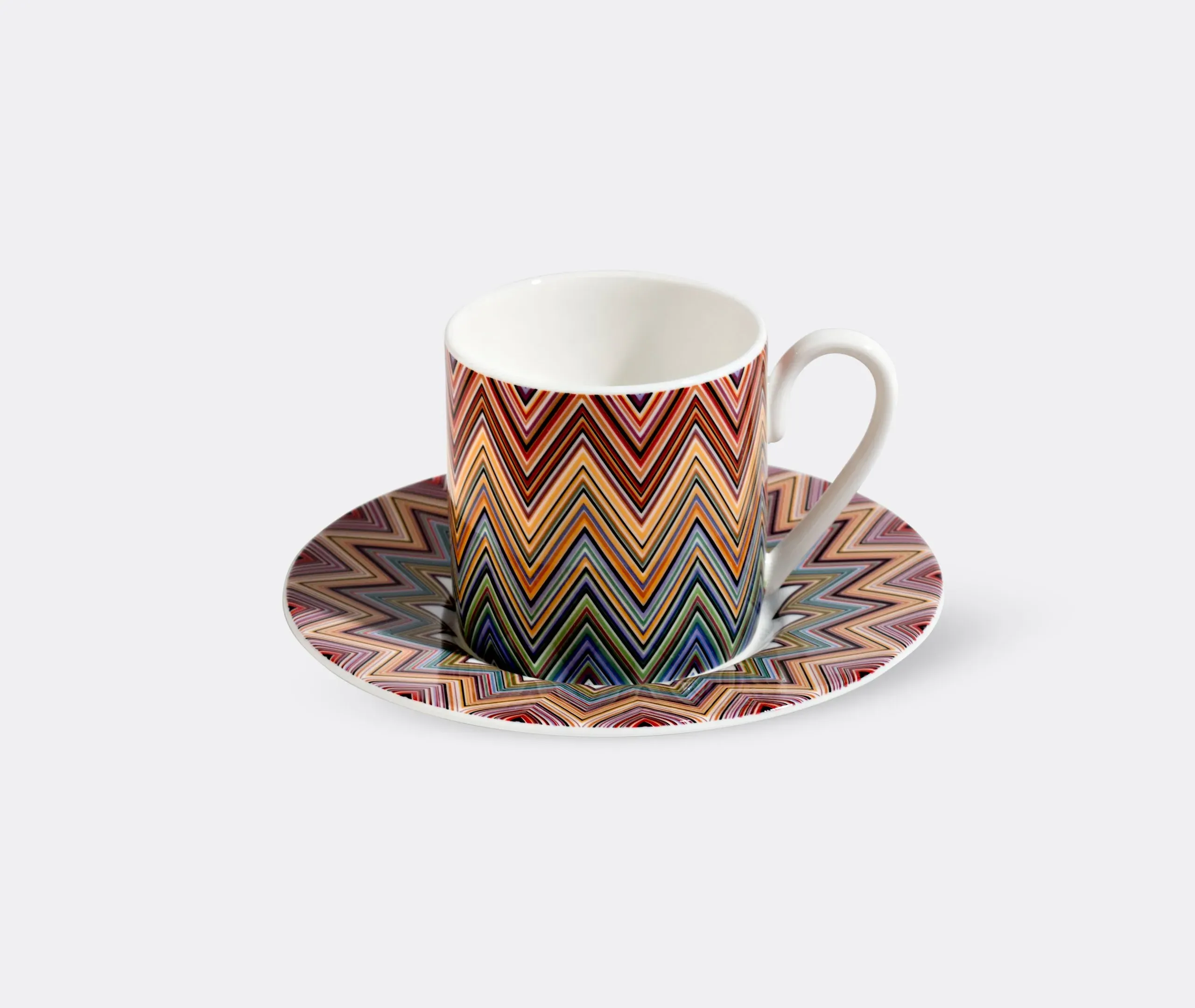 Coffee Cup & Saucer Set - Red, Bone China