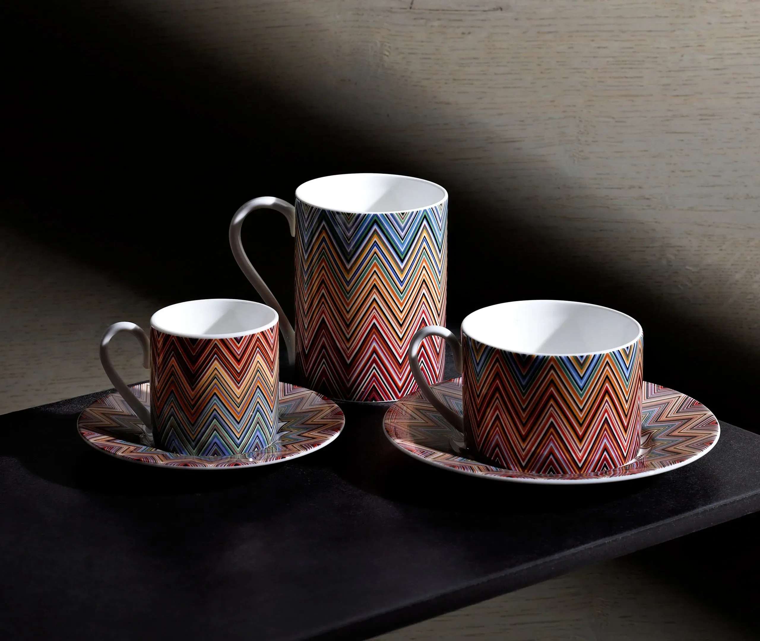 Coffee Cup & Saucer Set - Red, Bone China
