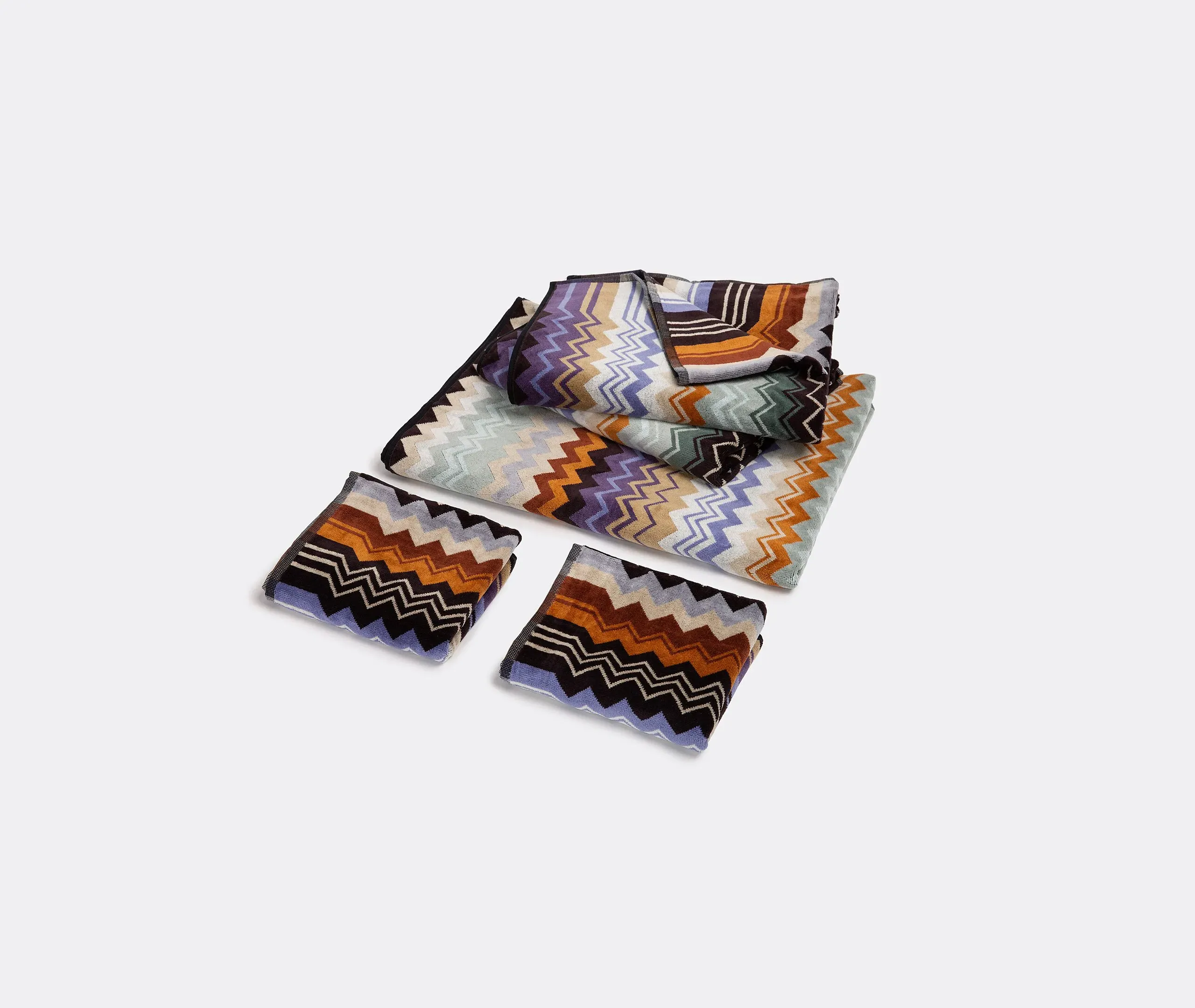 Giacomo Towel Set of Five - Green, Cotton