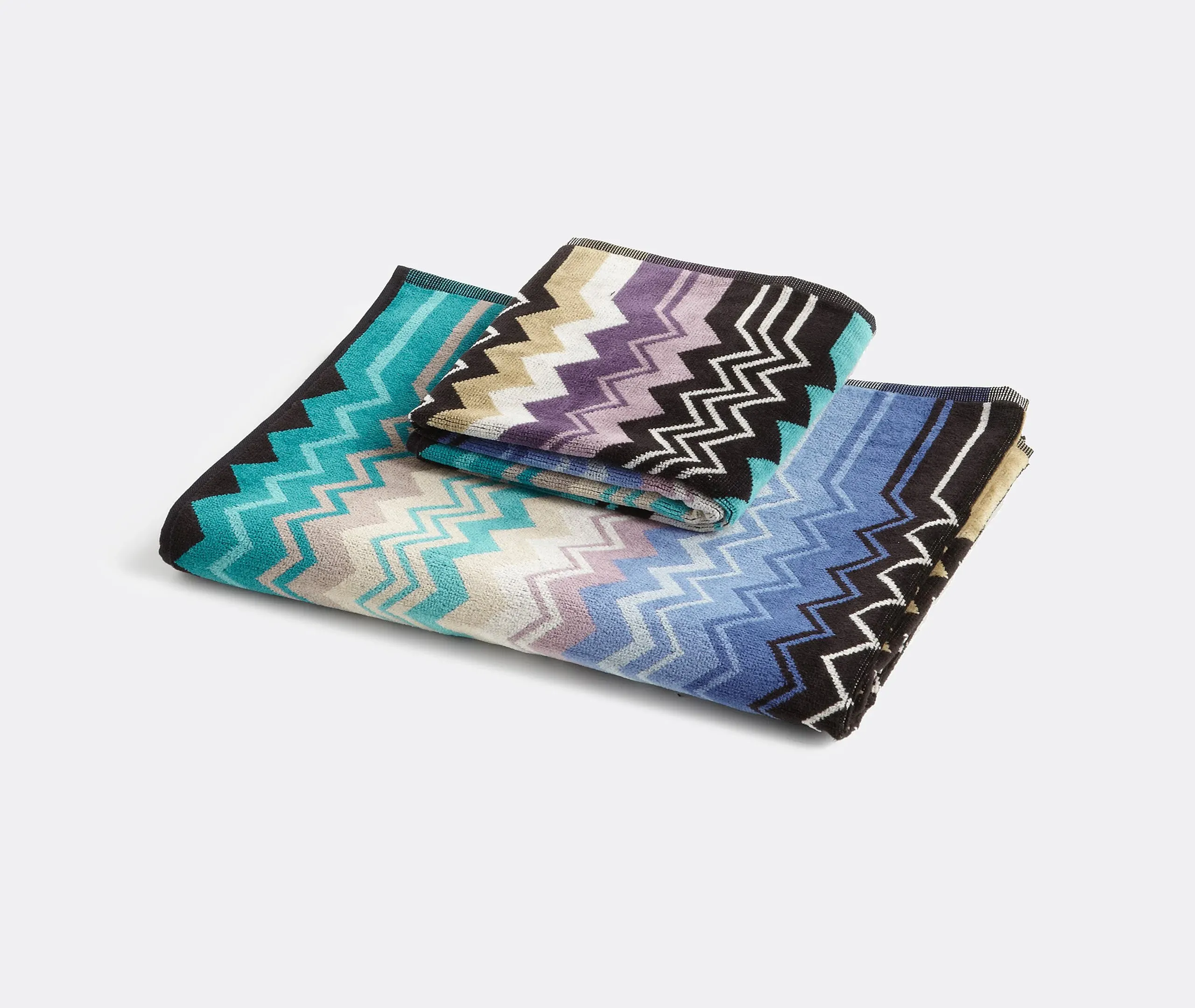 Giacomo Towel Set of Two - Blue, Cotton Terry image