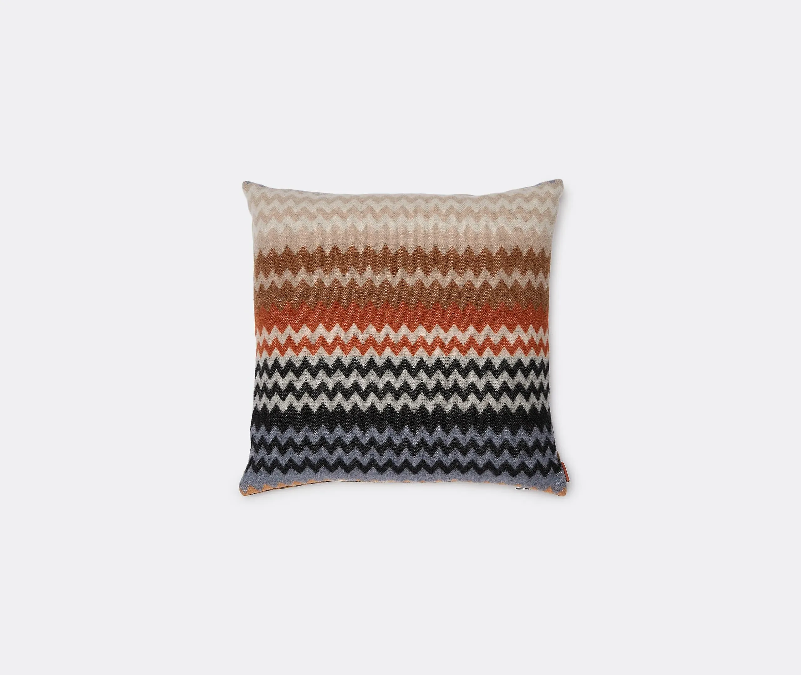 Humbert Cushion with Zigzag Pattern - Black