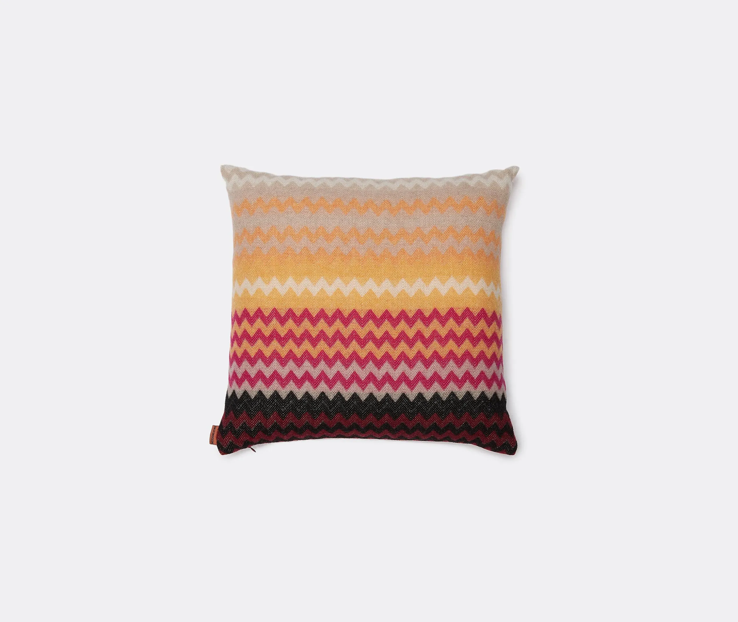 Humbert Cushion with Zigzag Pattern - Orange image