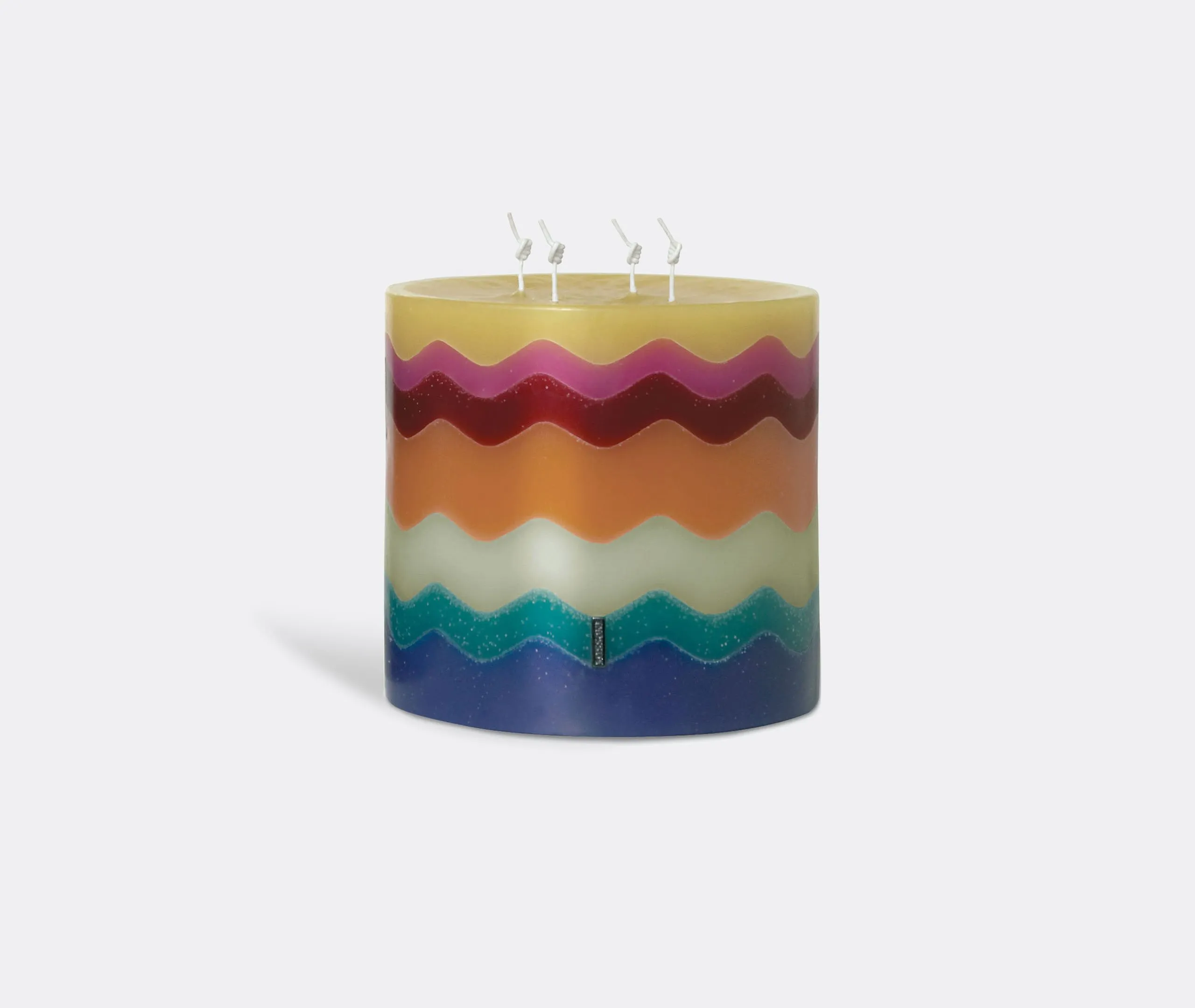 Large Cylindrical Candle - Orange, Wax image