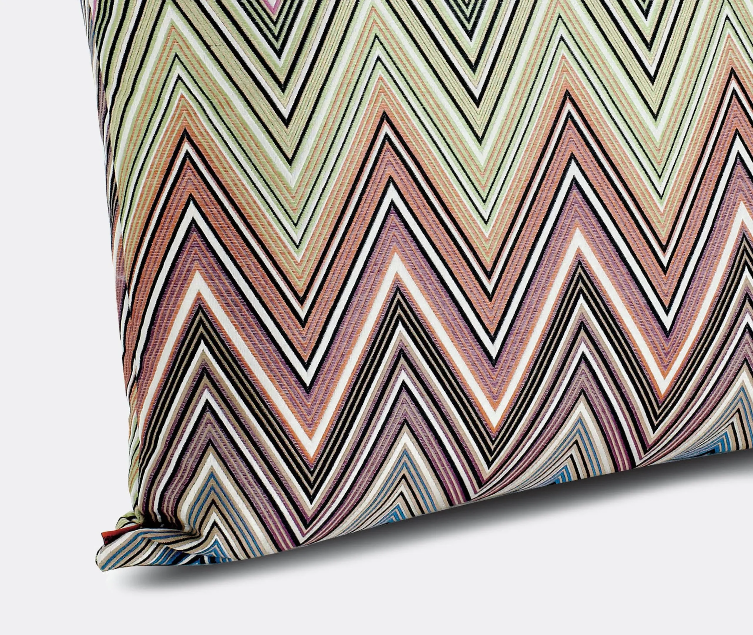Large Square Cushion - Blue, Jacquard Fabric