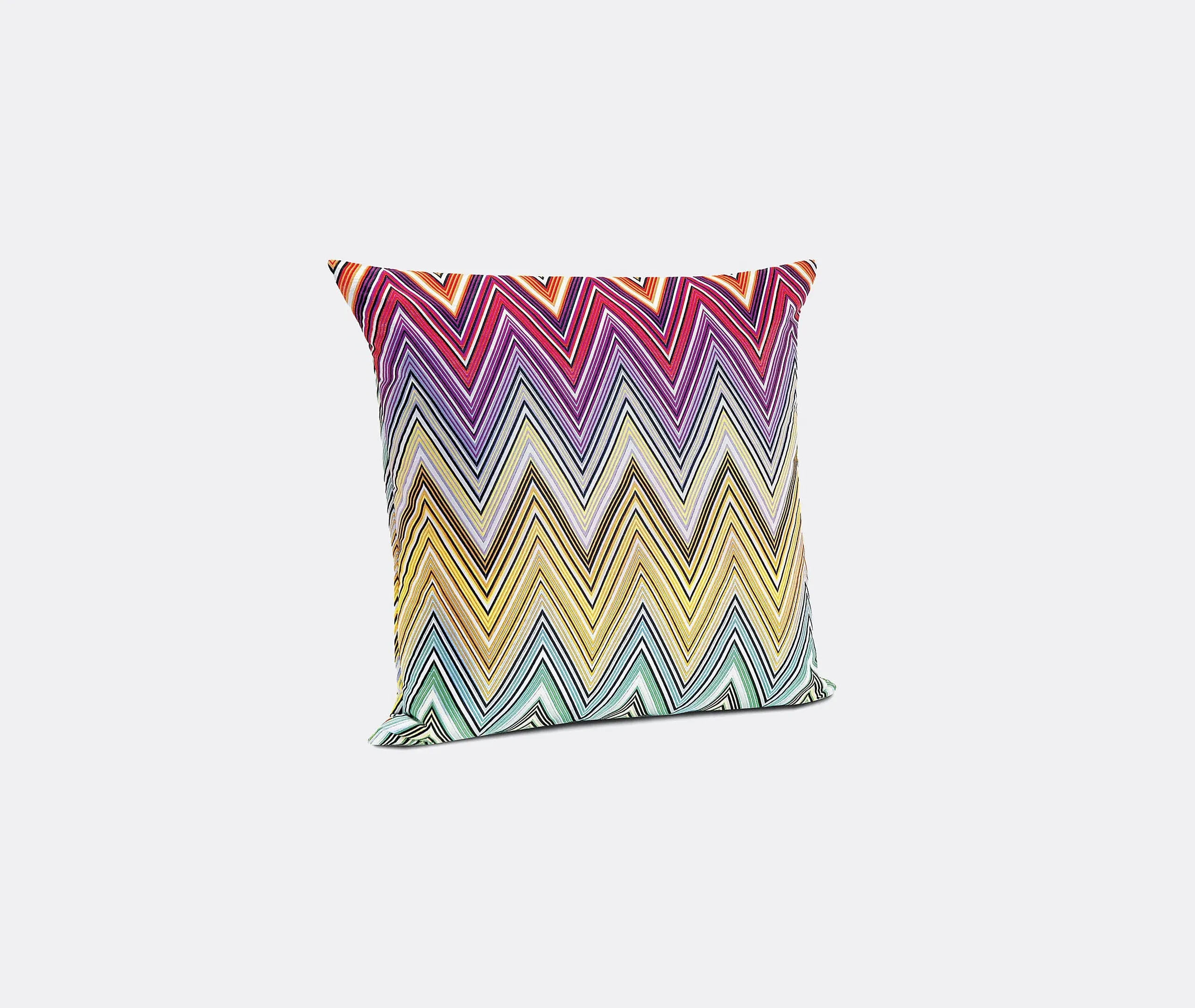 Large Square Cushion - Orange, Jacquard Fabric