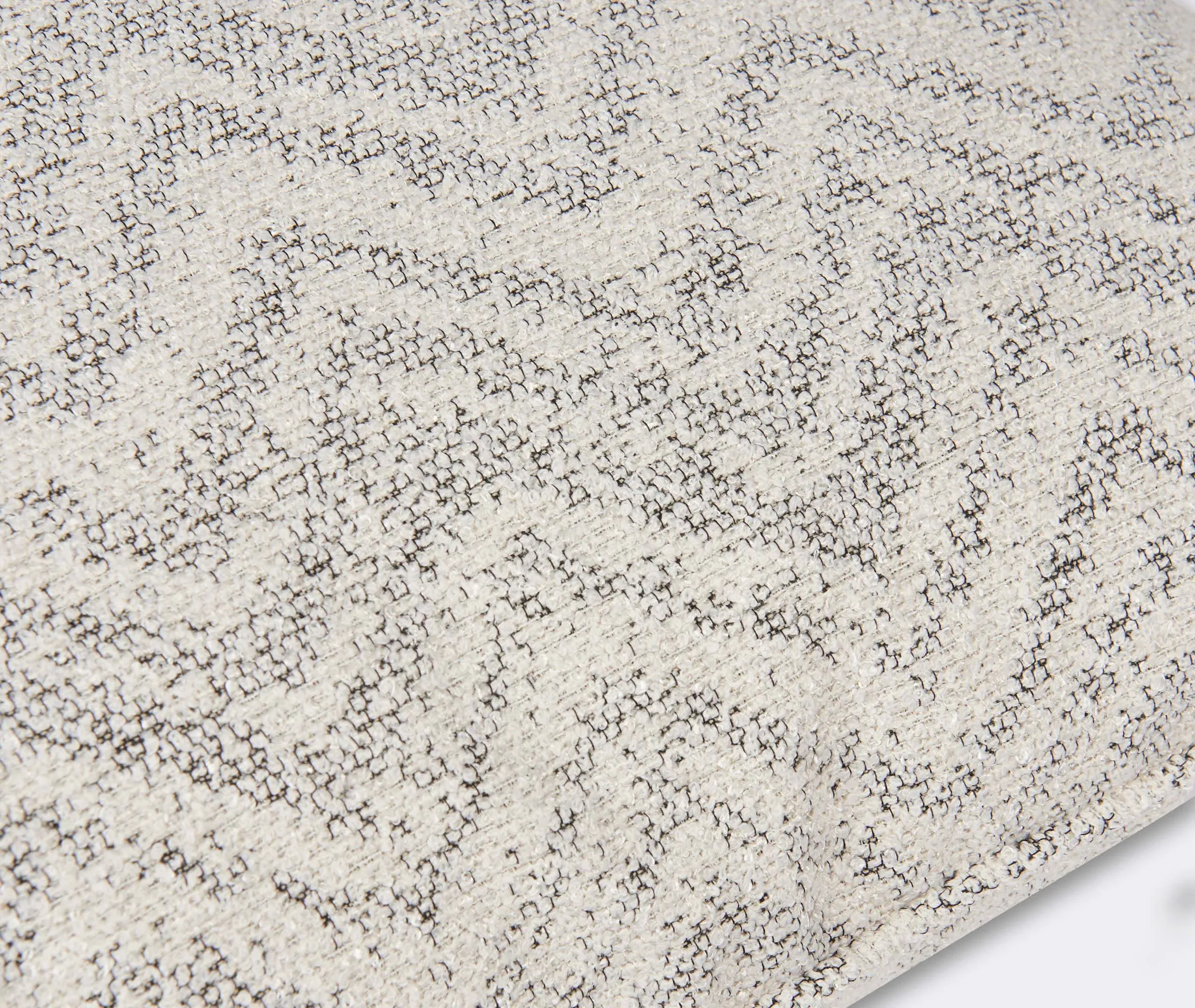 Large Square Cushion with Chevron - Natural, Bouclé
