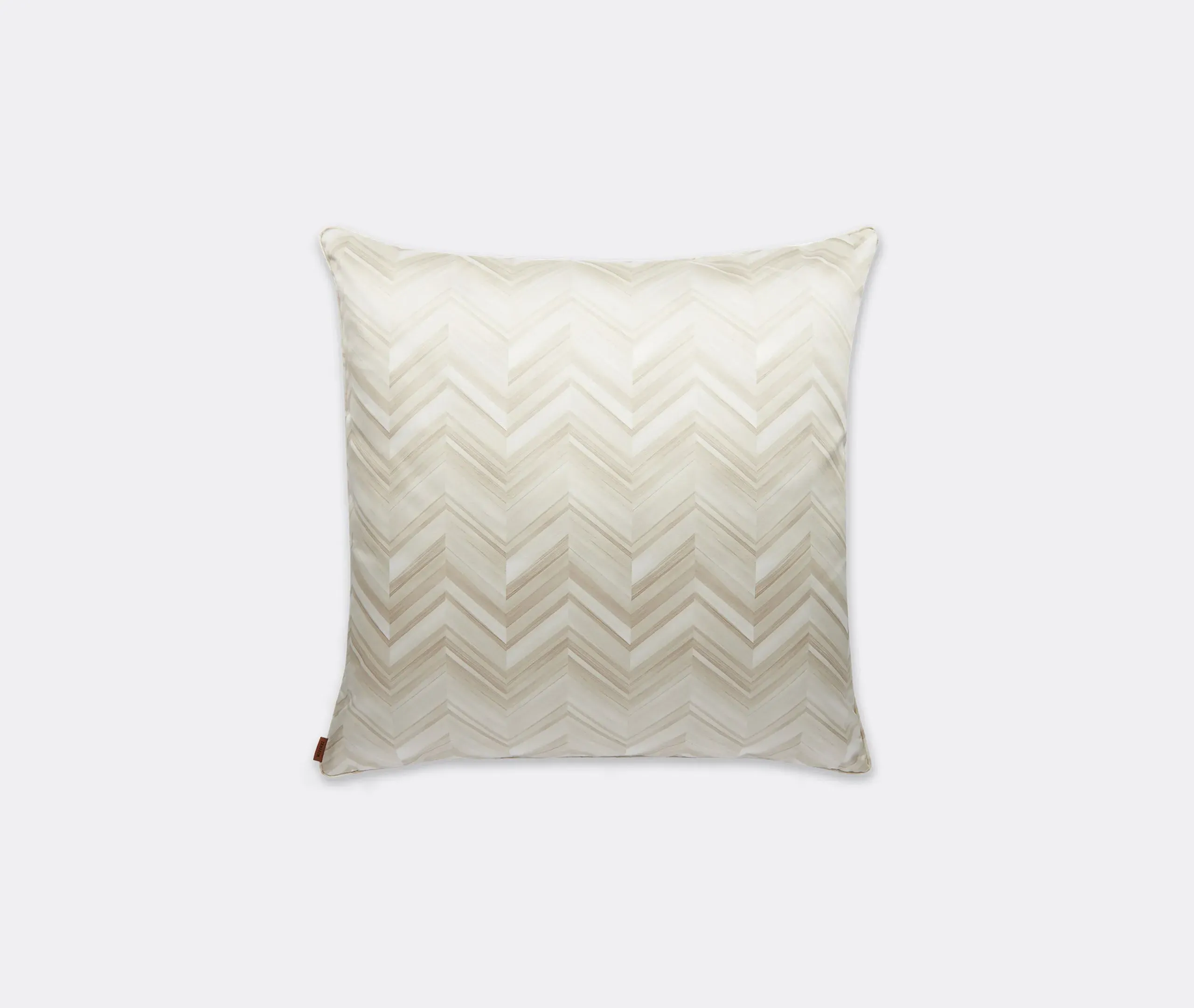 Large Square Cushion with Chevron - Natural, Cotton image