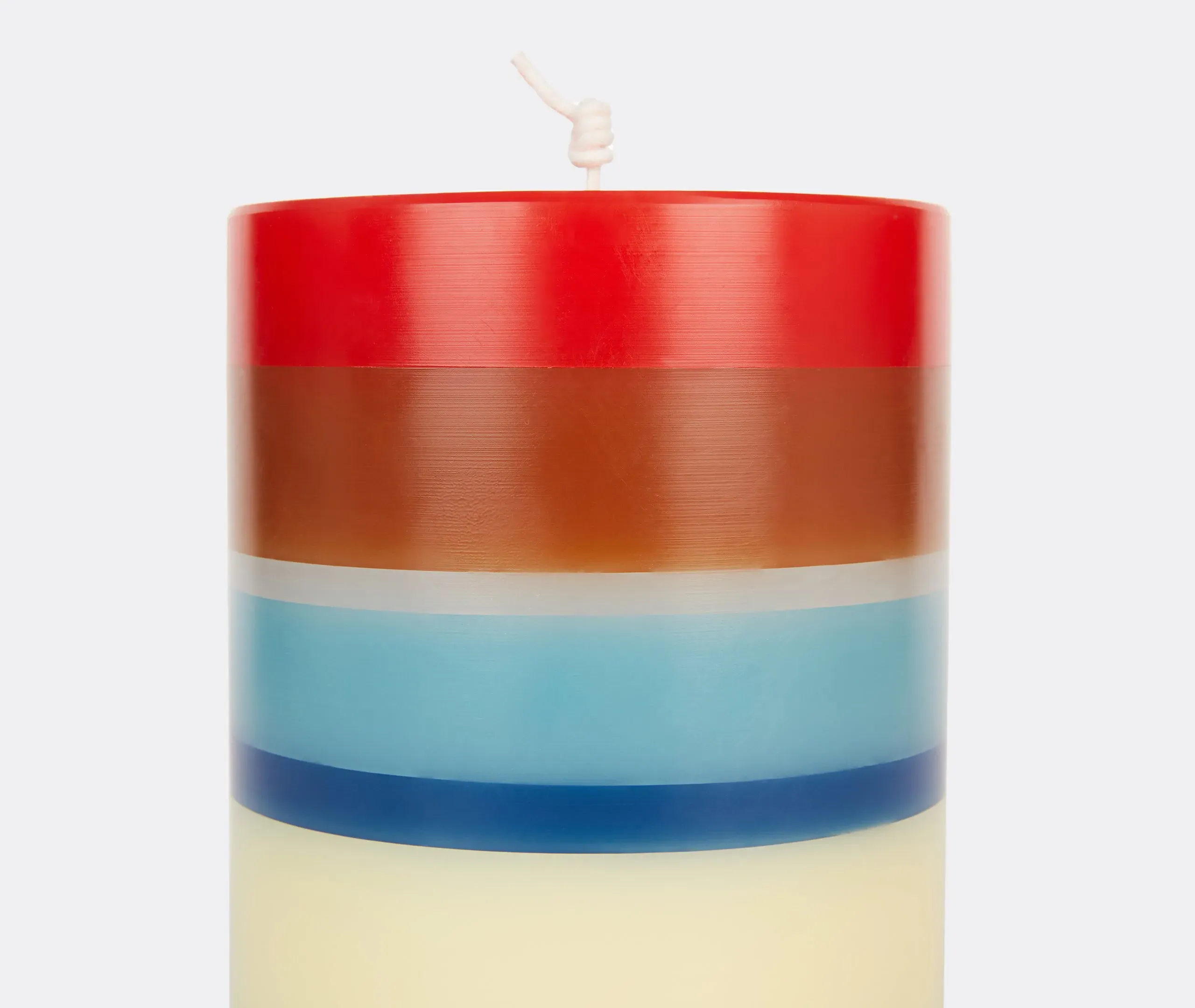 Low Totem Candle - Red Multicolor, Wax