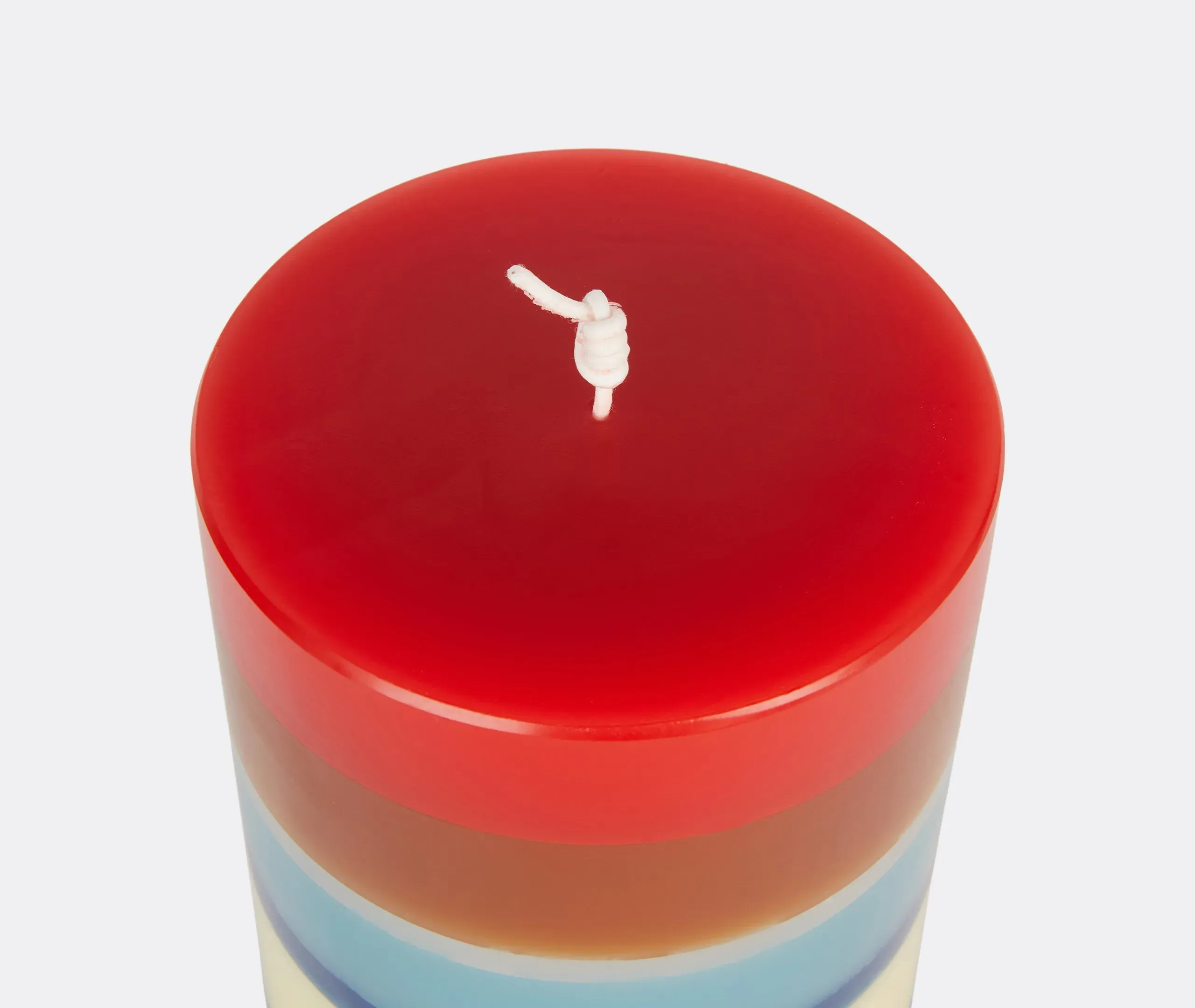 Low Totem Candle - Red Multicolor, Wax