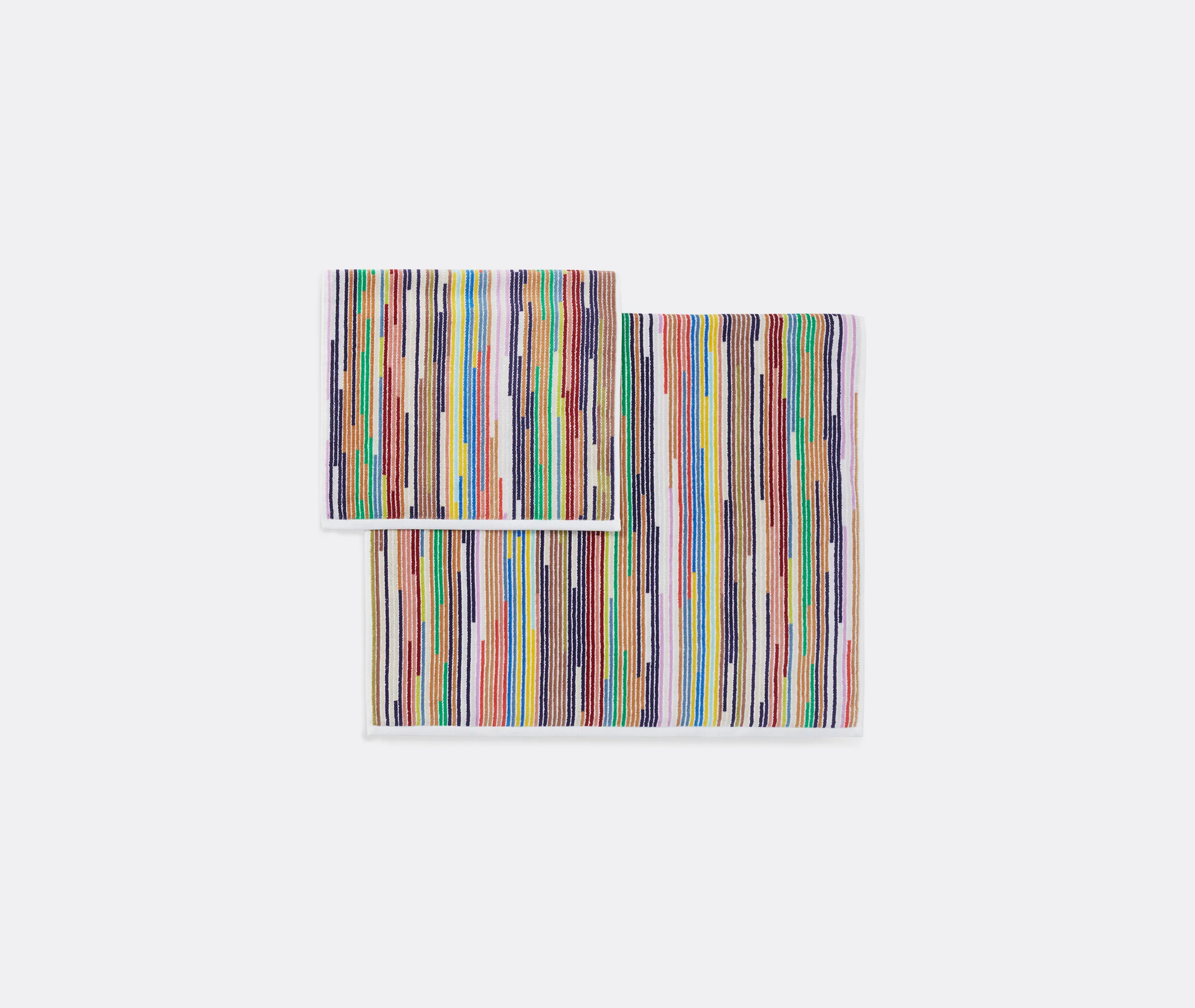 Melody Towel Set Two Pieces - Black Multicolor, Cotton