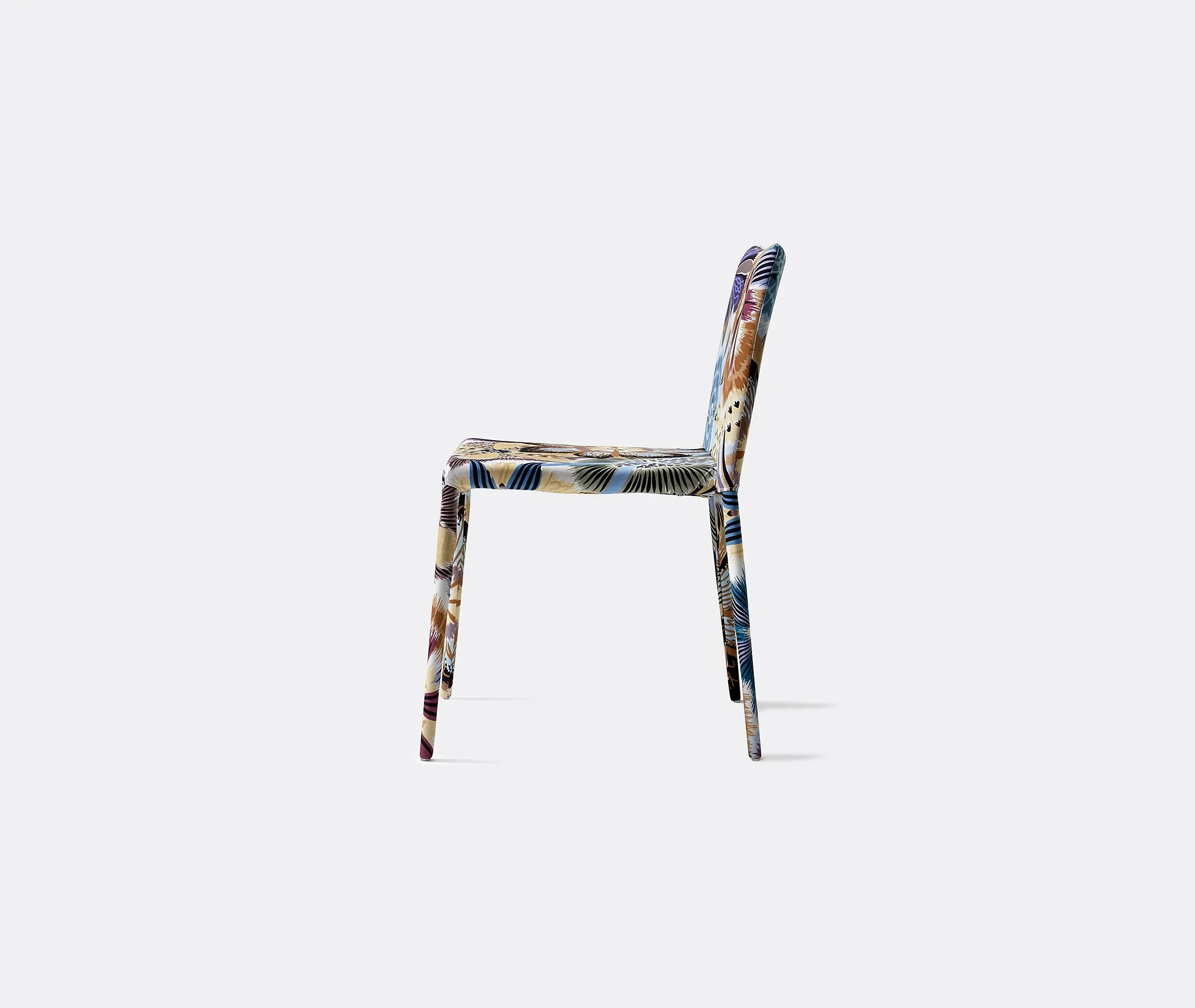 Miss Chair with Floral Print - Blue Multicolor