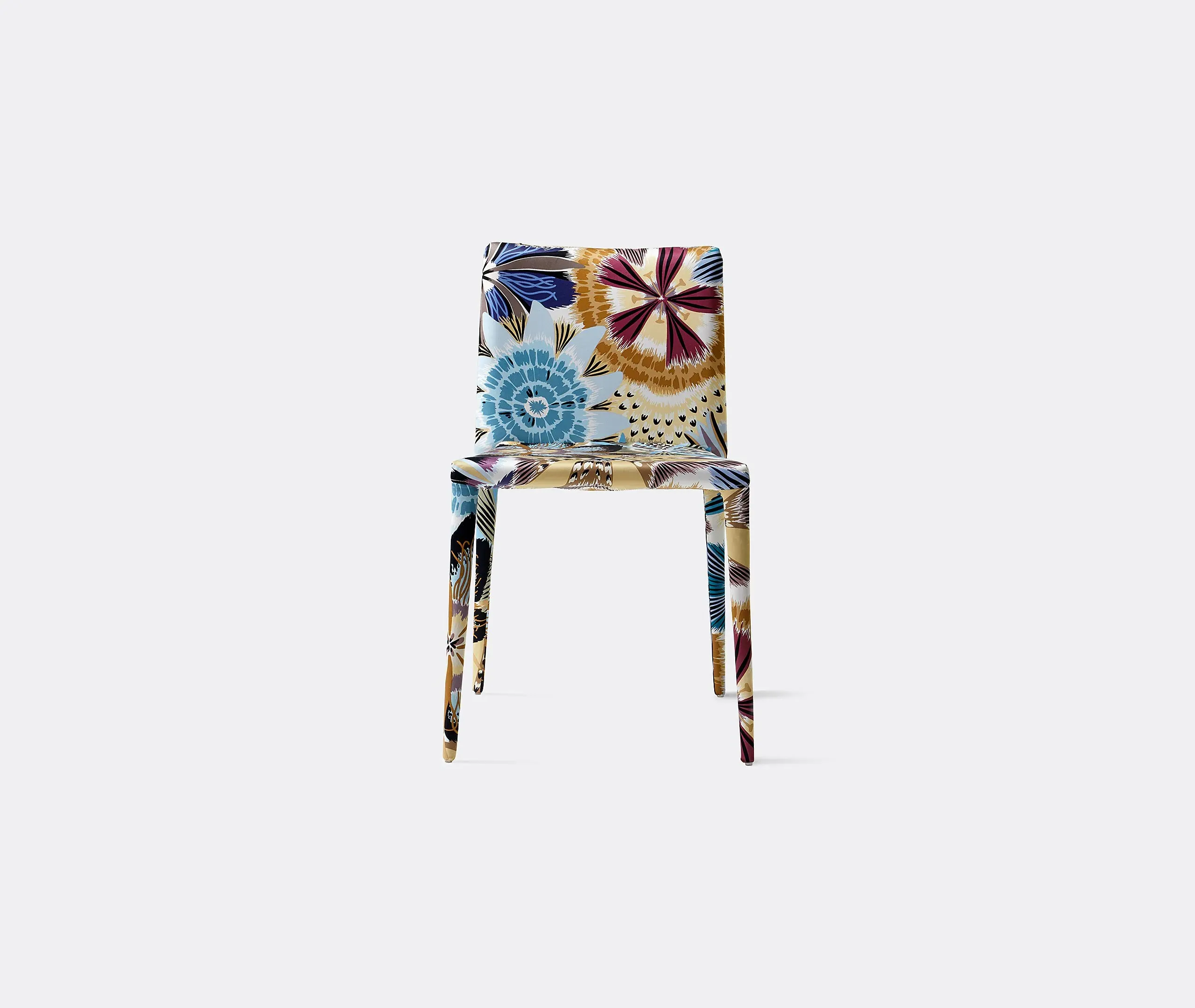 Miss Chair with Floral Print - Blue Multicolor
