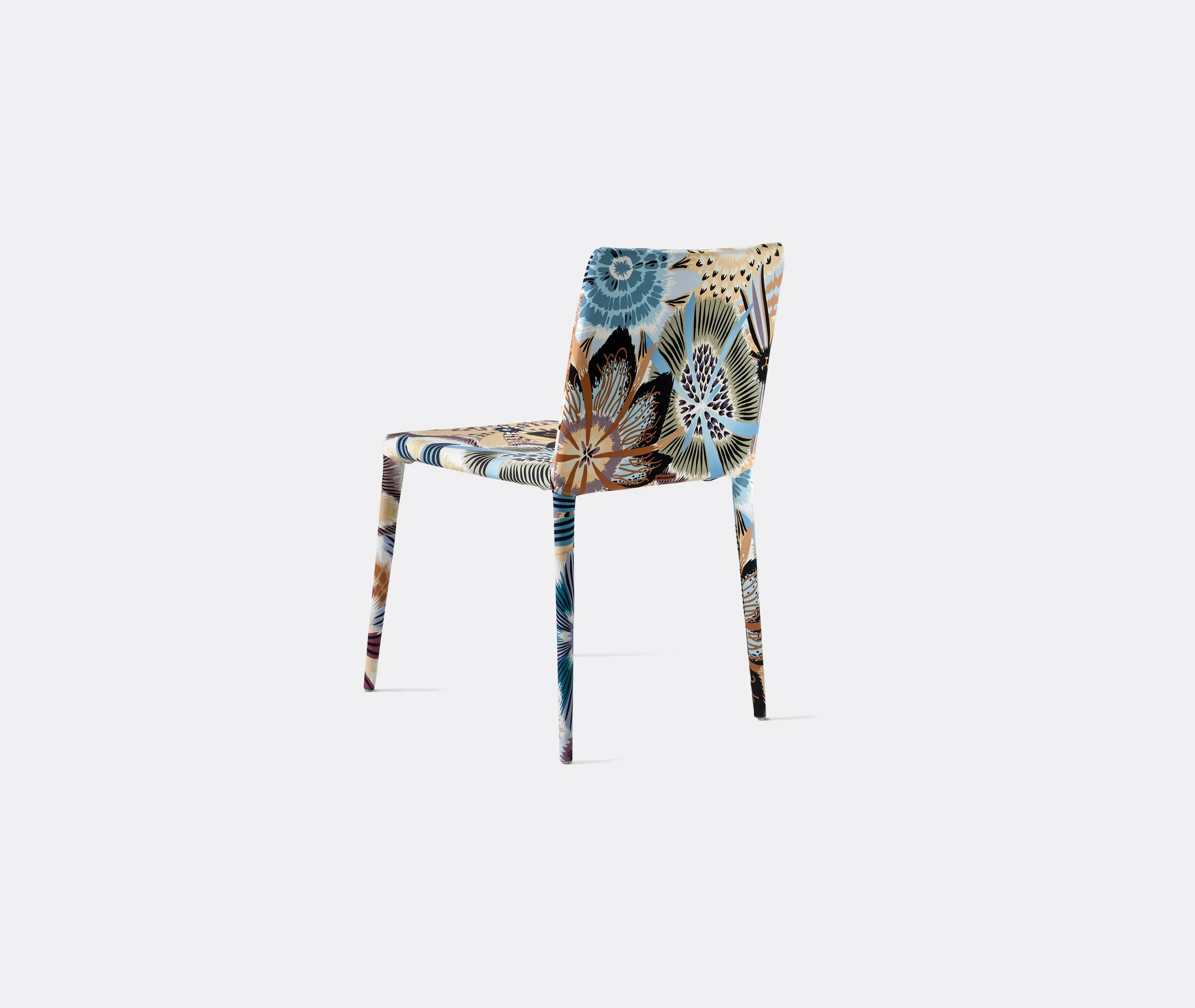 Miss Chair with Floral Print - Blue Multicolor