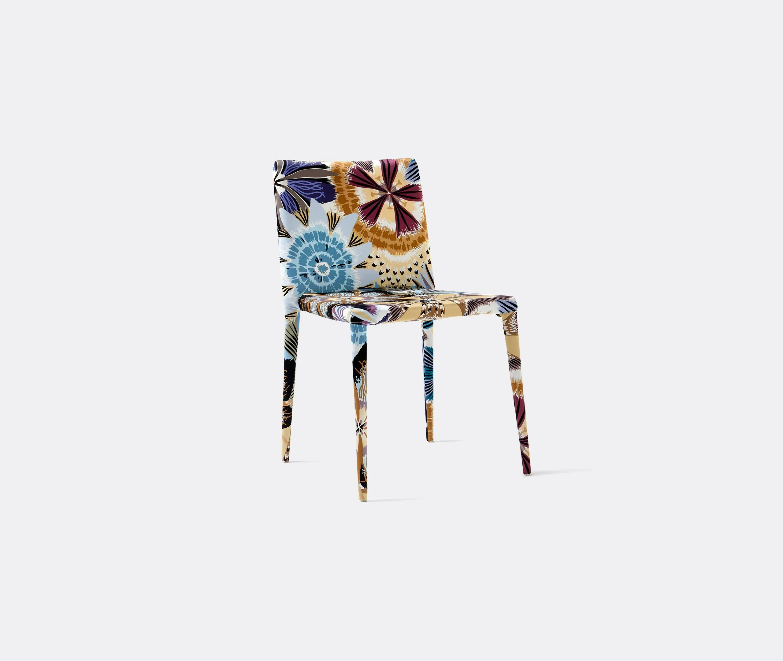 Miss Chair with Floral Print - Blue Multicolor
