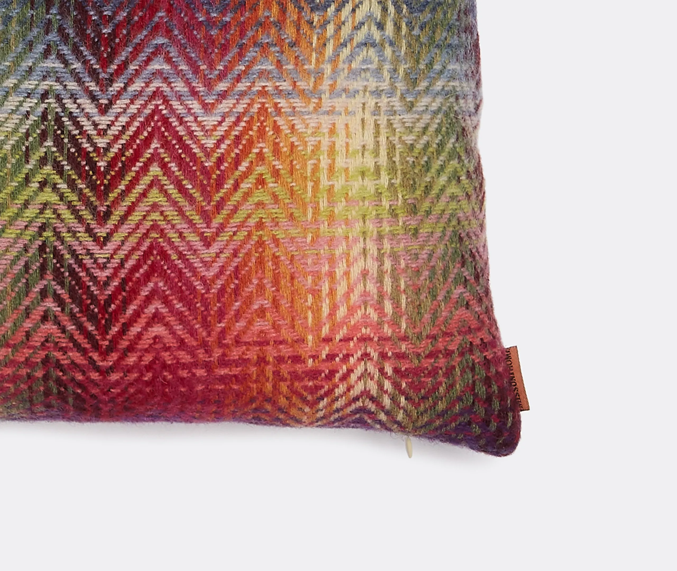 Montgomery Cushion Geometric Pattern - Red, Wool