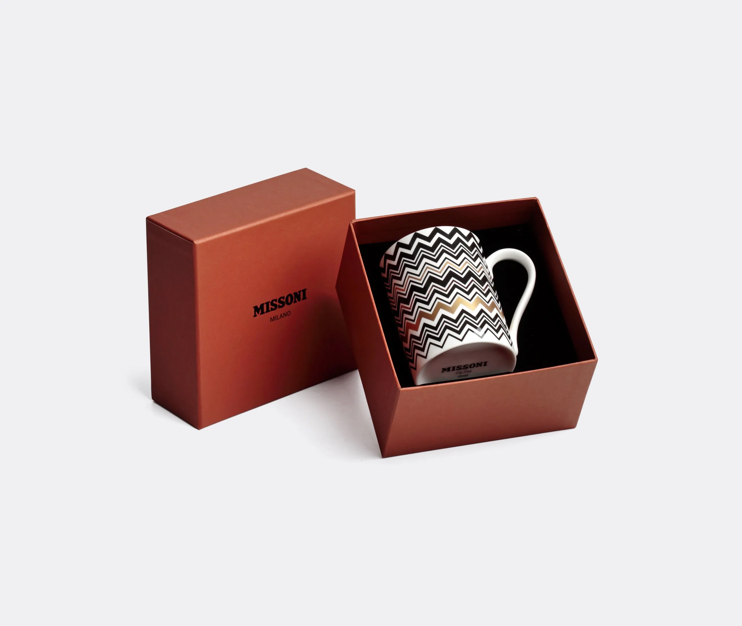 Mug with Zigzag Pattern - Multicolour