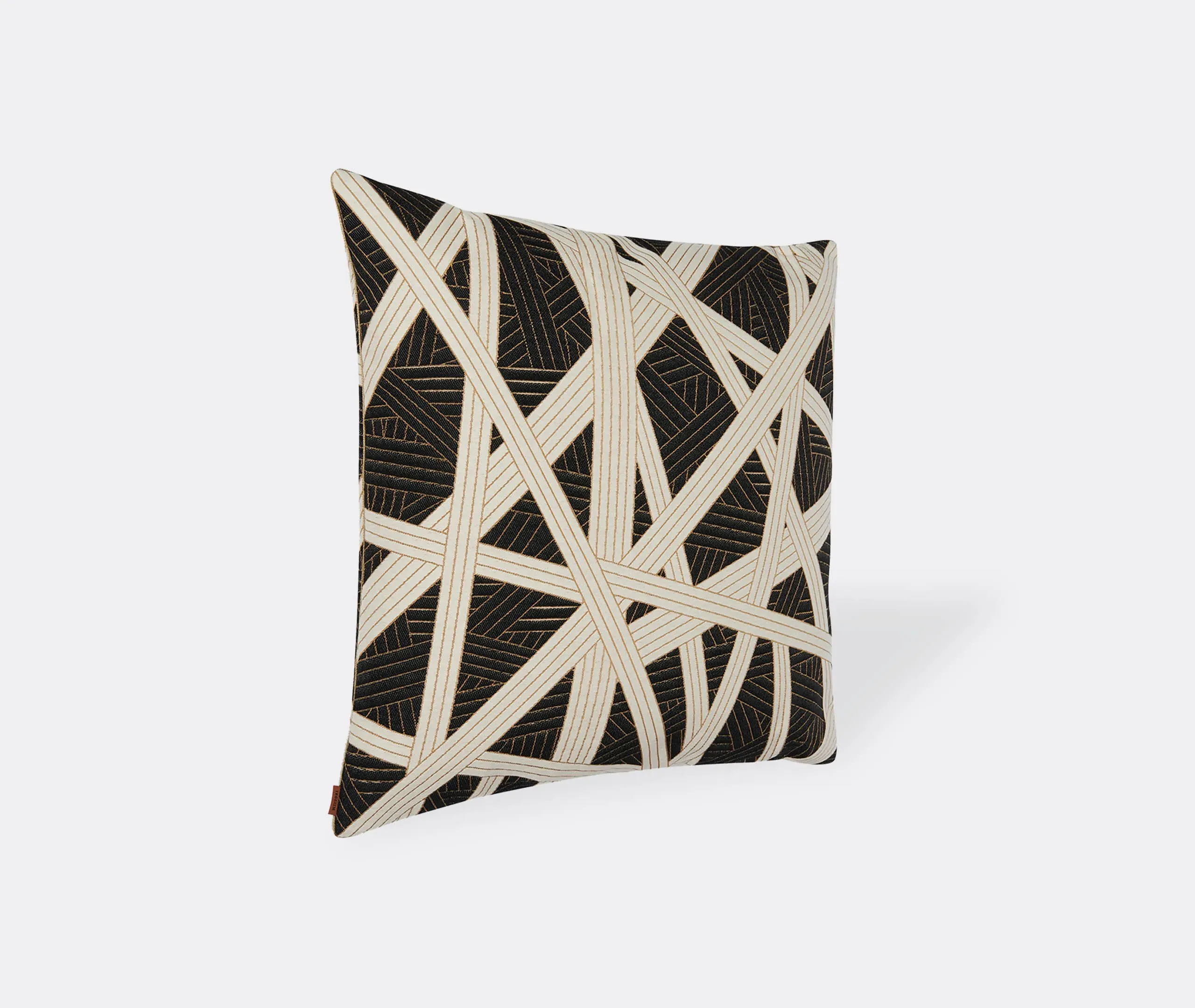Nastri Large Square Cushion - Black